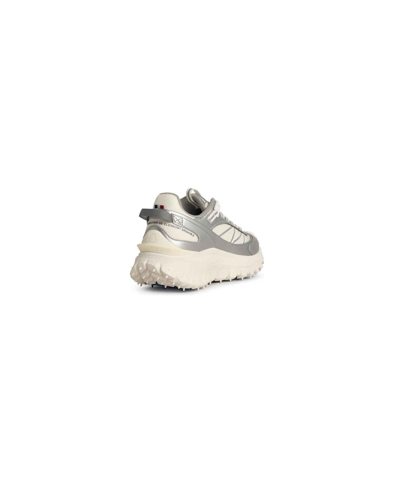 Moncler 'trailgrip Gtx' Silver Leather Blend Sneakers - Silver
