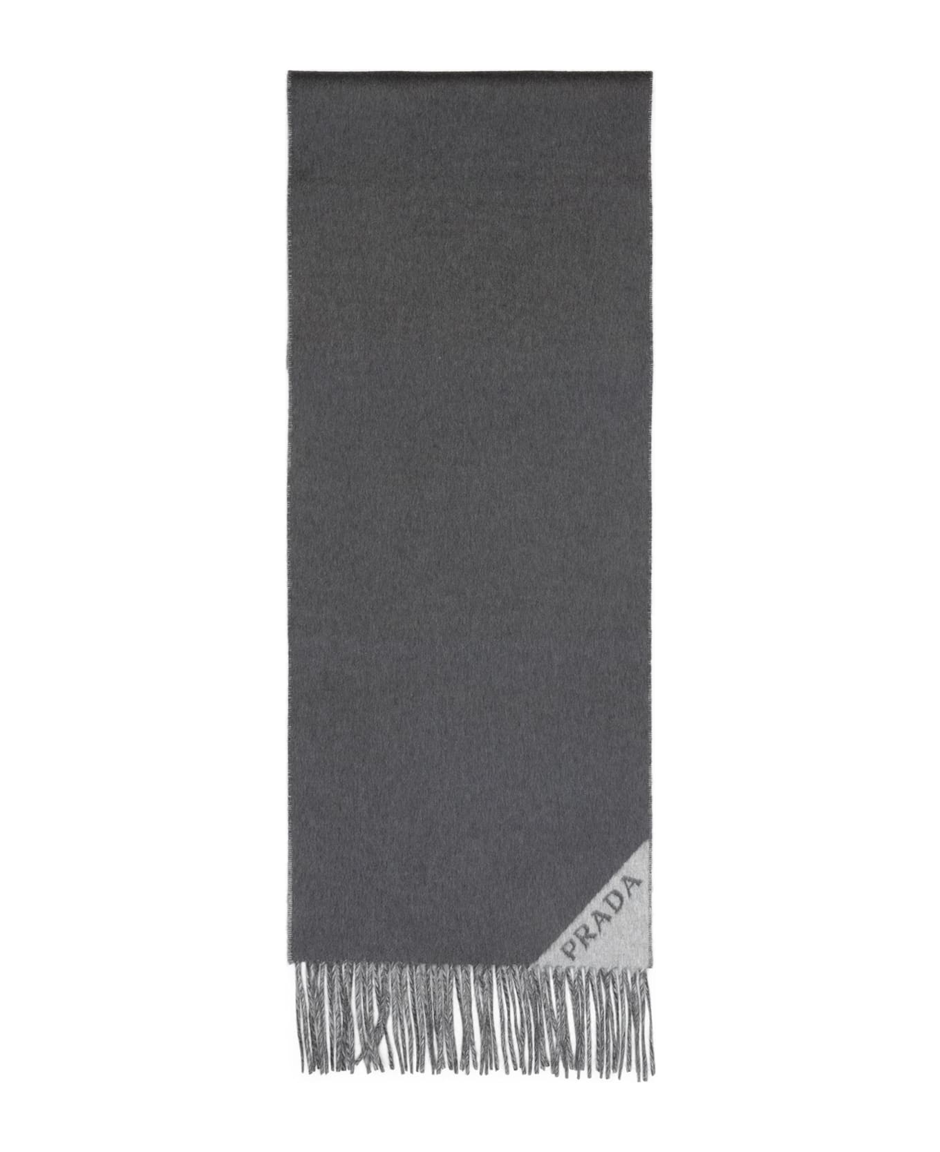 Prada Cashmere Scarf - Irf Ematite Grigio