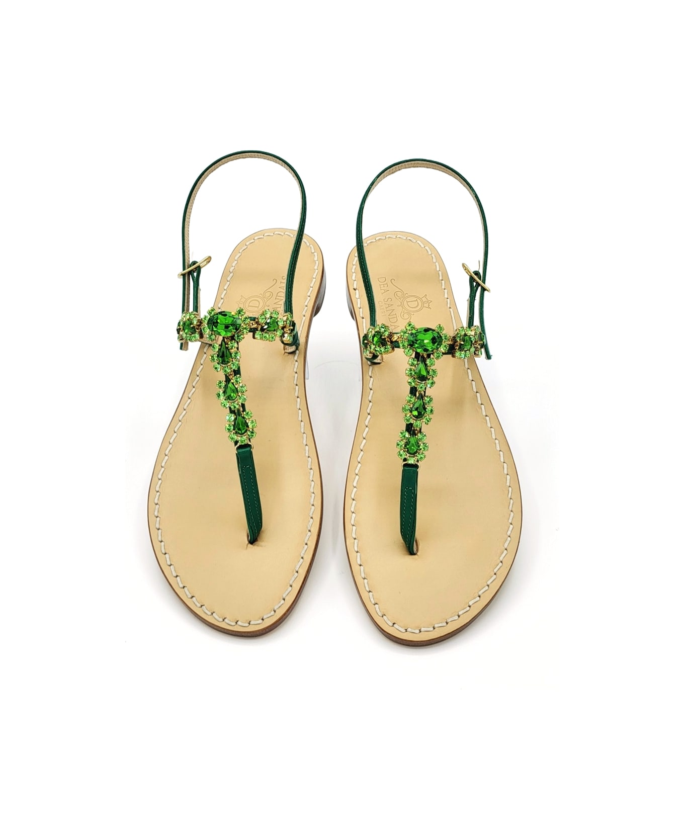 Dea Sandals Sixth Sense Green Jewel Sandals - forest green, green