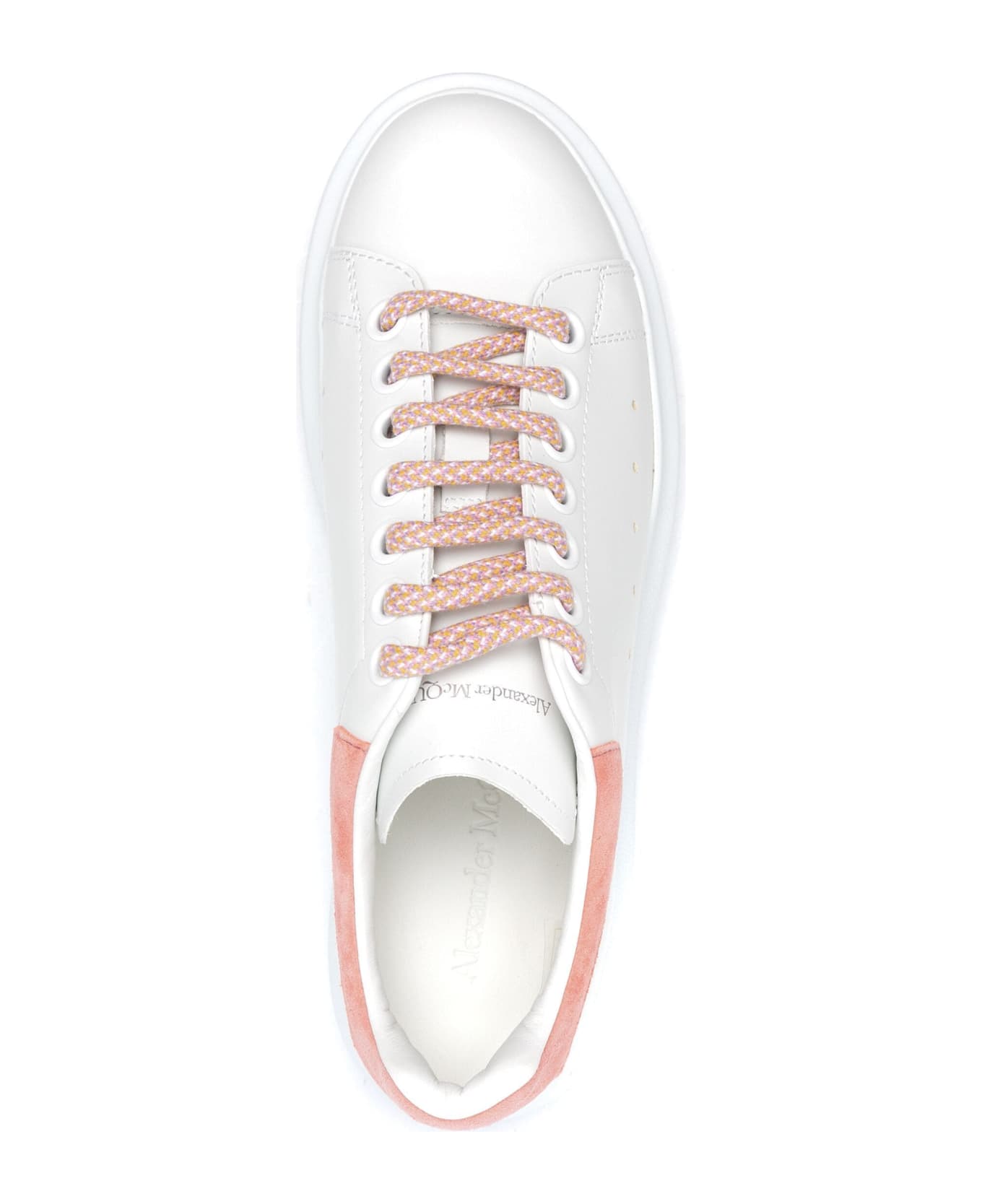 Alexander McQueen White Oversized Sneakers With Clay Suede Spoilers - White