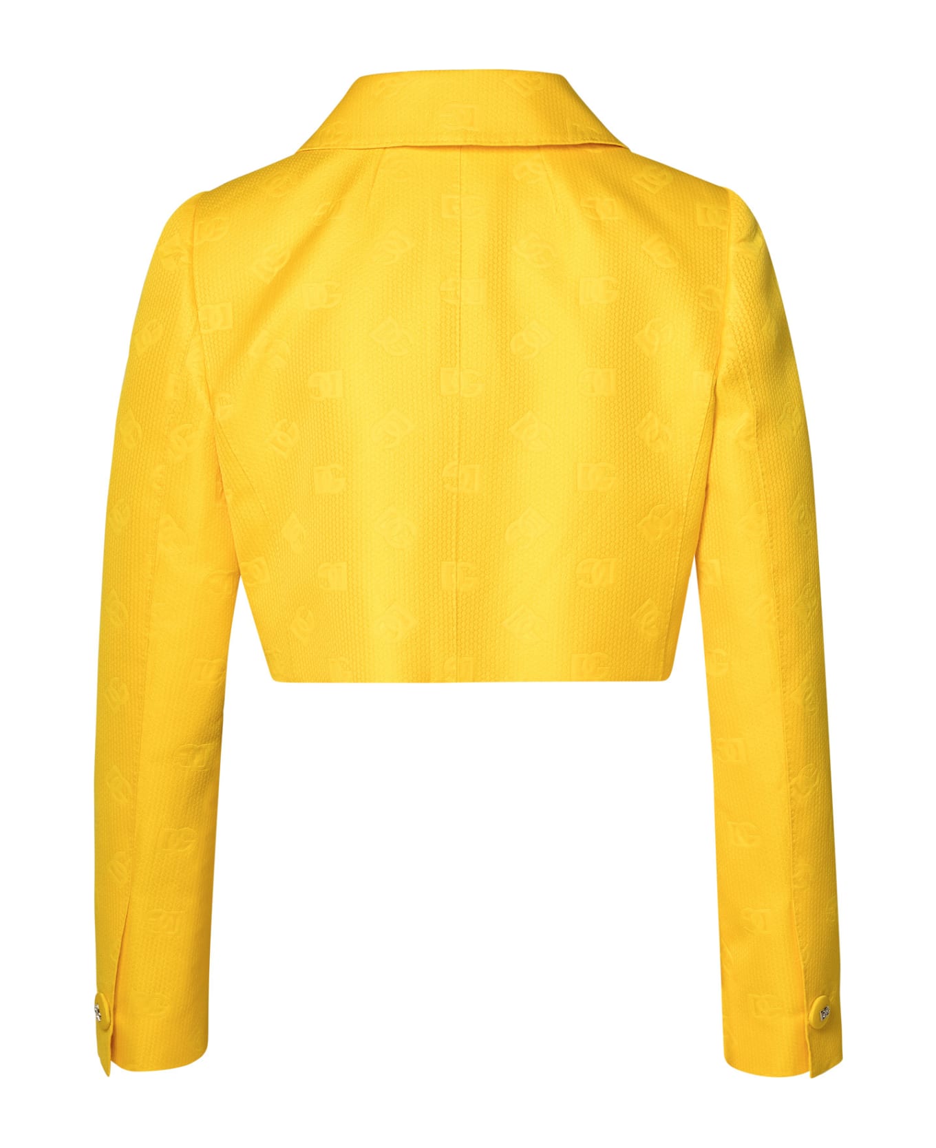 Dolce & Gabbana Yellow Cotton Blend Jacket - Yellow
