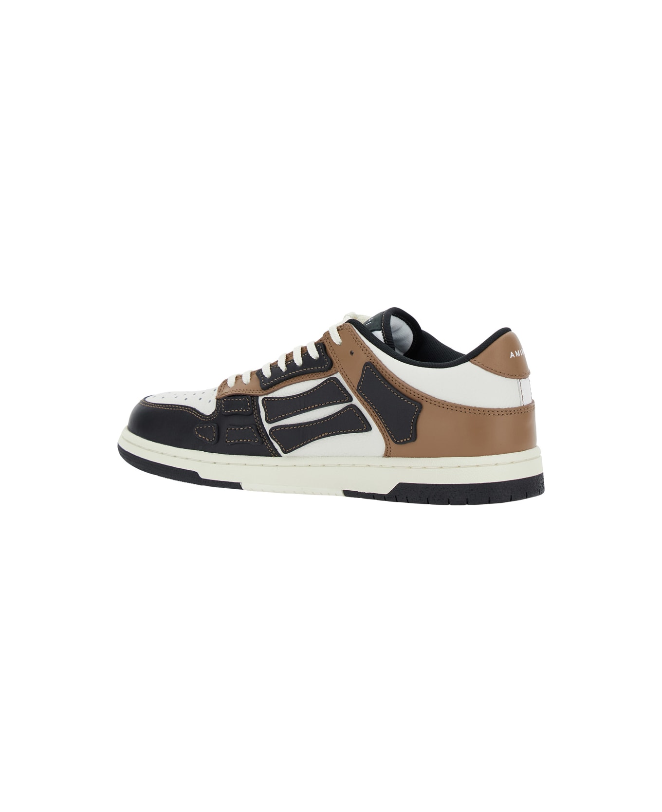 AMIRI Brown Low Top Sneakers With Panels In Leather Man - Brown
