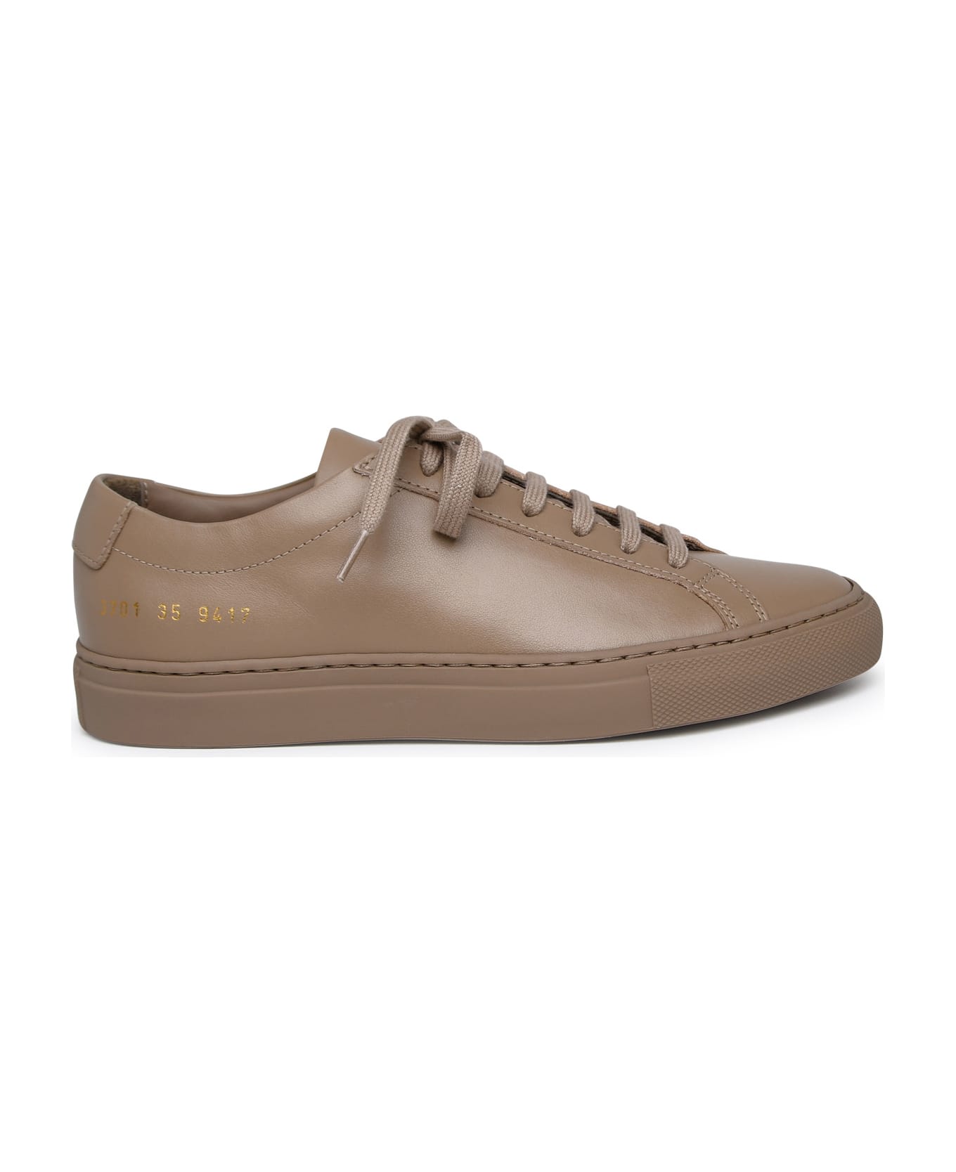 Common Projects Achilles Beige Leather Sneakers - Beige