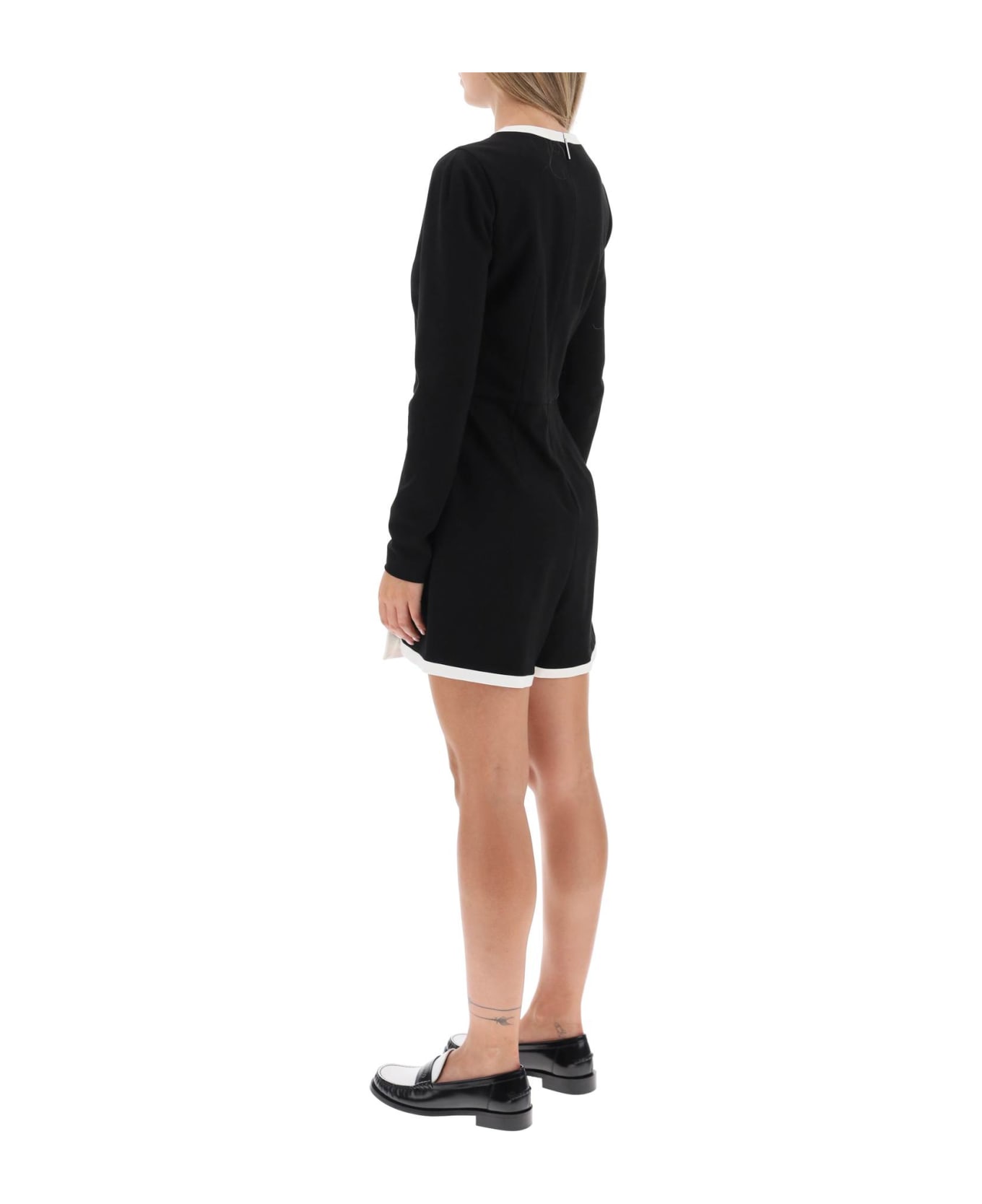 MSGM Playsuit With Contrasting Detailing - Black