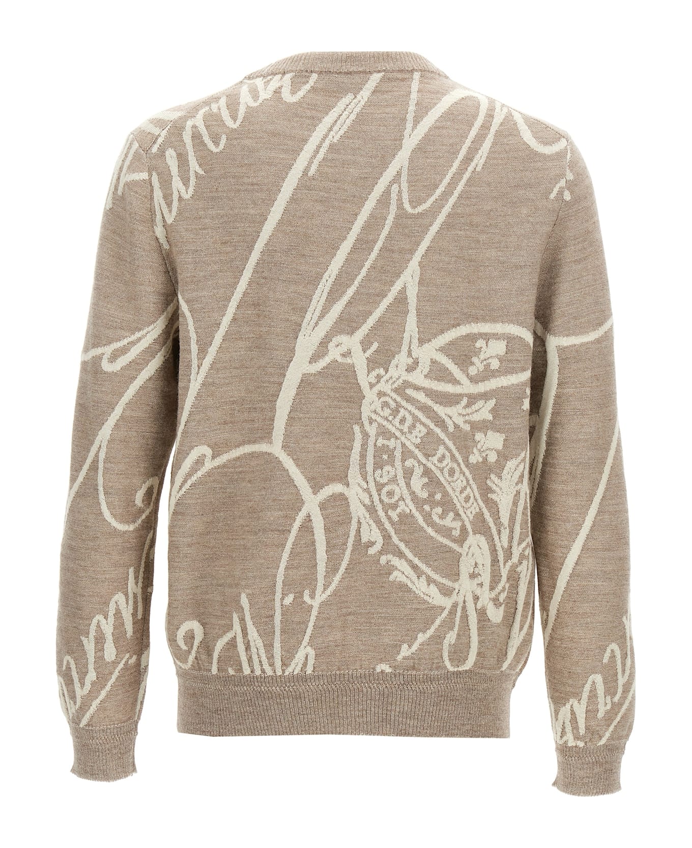 Berluti 'giant Scritto' Sweater - Beige