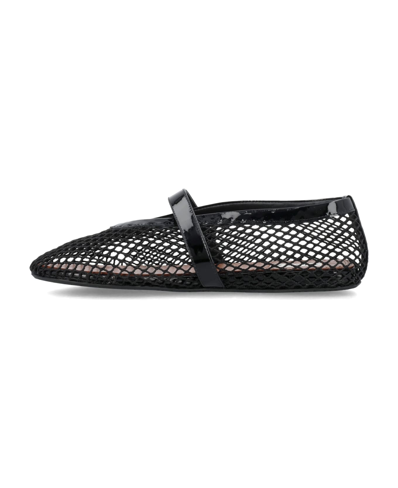 Alaia Fishnet Ballet Flat - Black