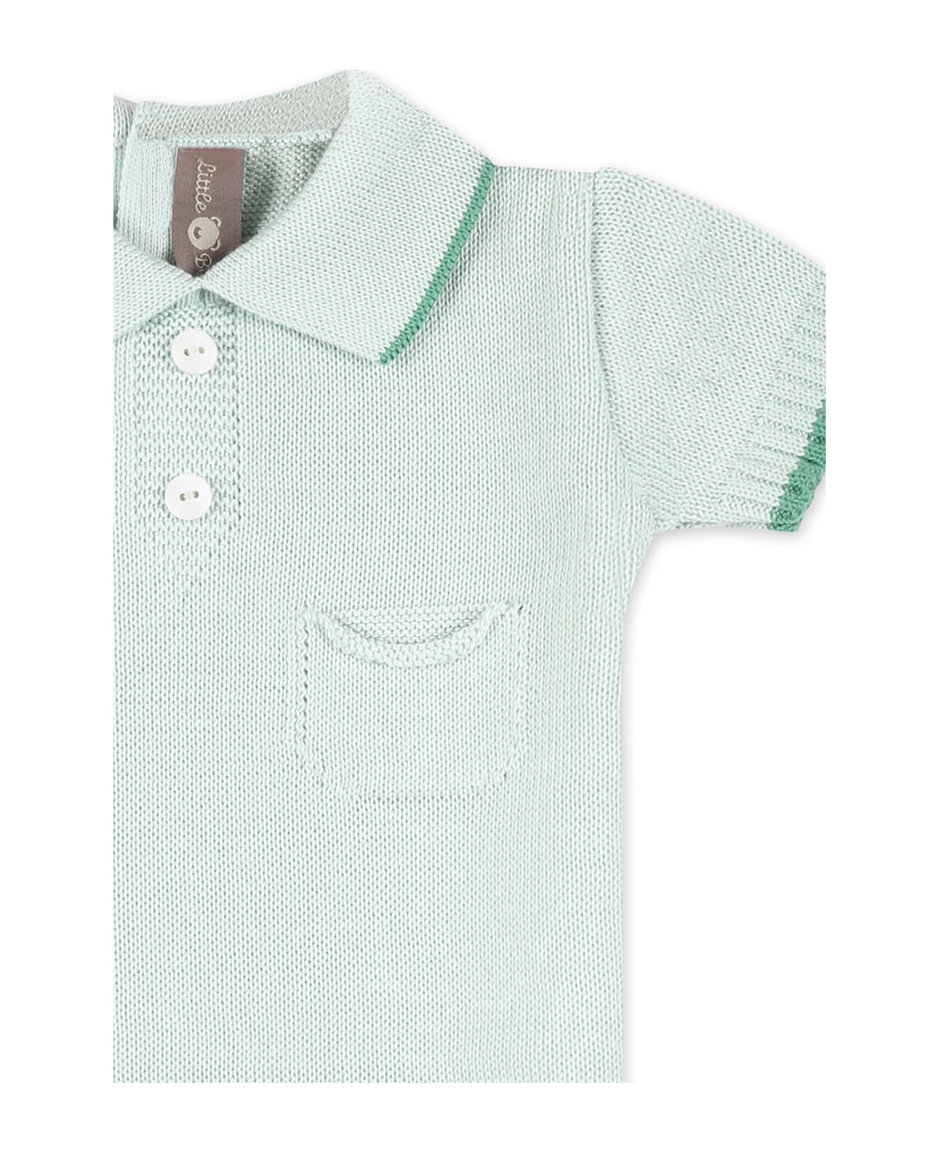 Little Bear Green Romper For Baby Boy - Green