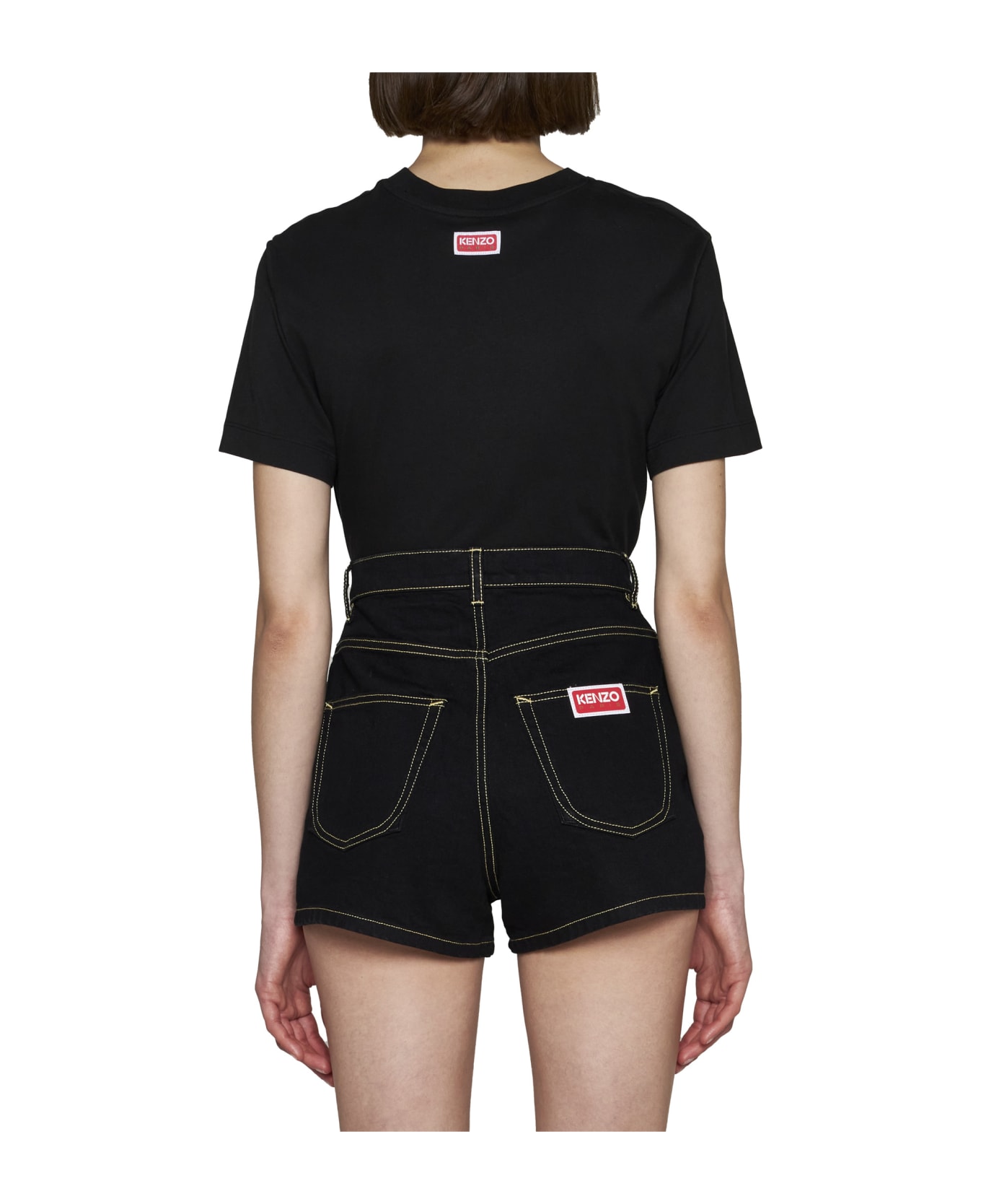 Kenzo Denim Shorts - Rinse black denim