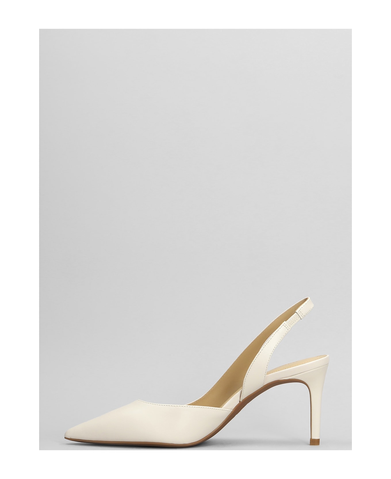 Michael Kors Alina Flex Sling Pum Pumps In Beige Leather - beige