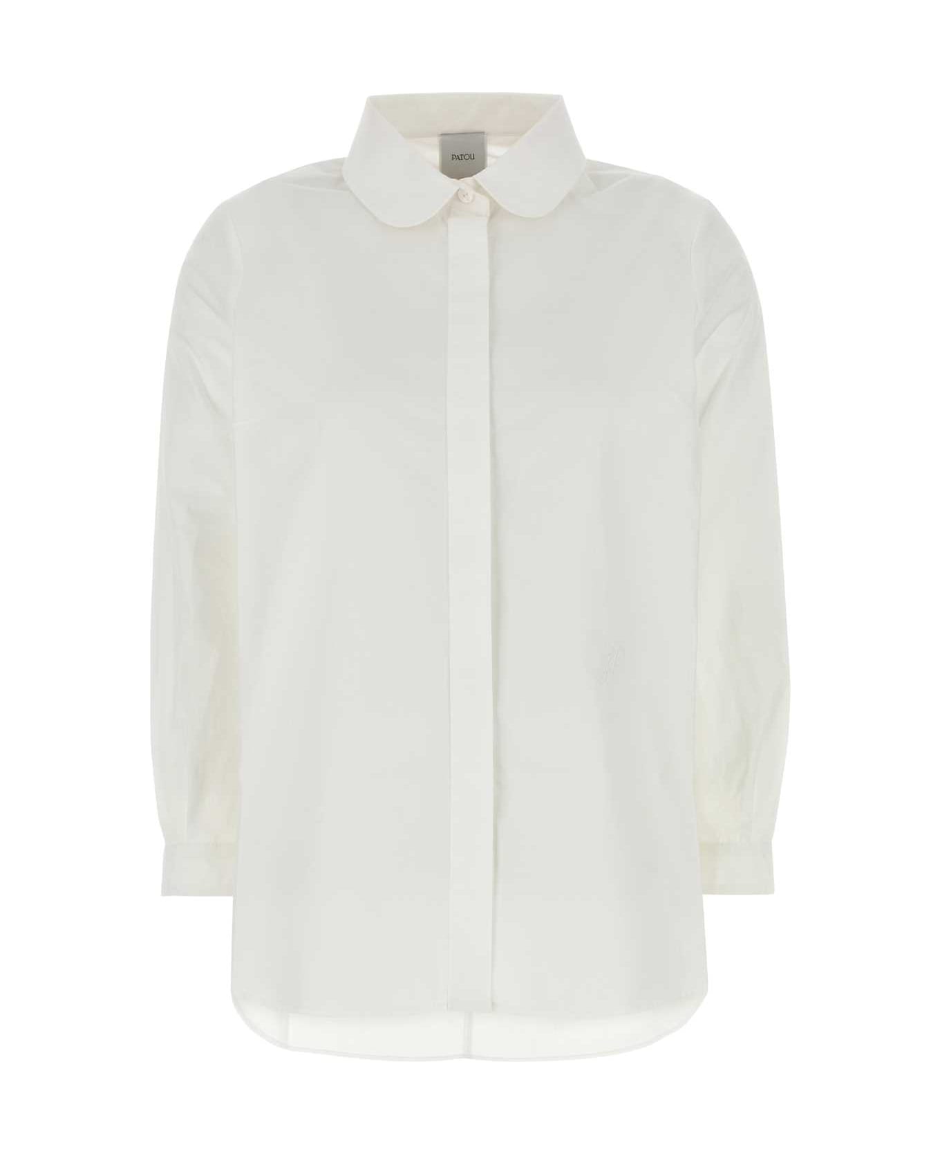 Patou White Poplin Shirt - WHITE