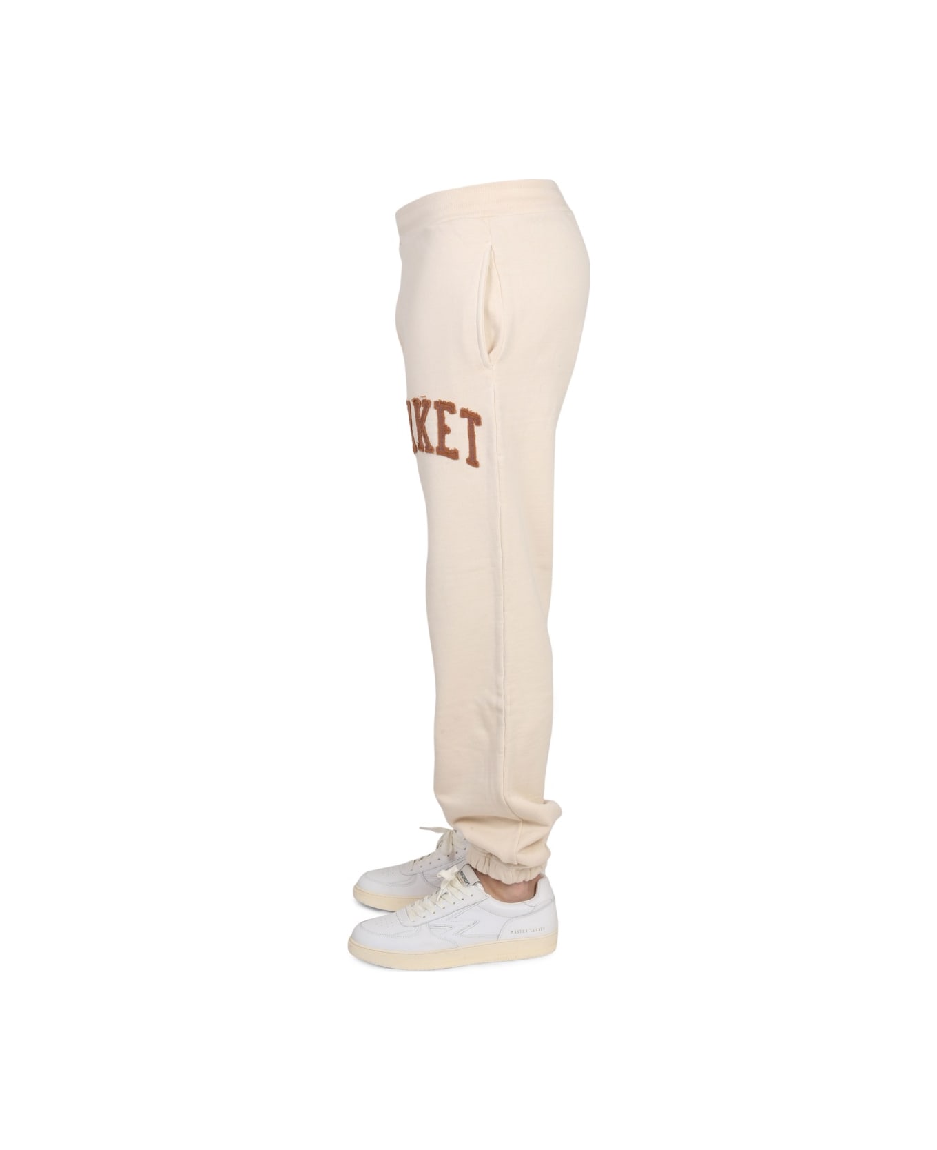 Market Pants With Applied Logo - BEIGE name:467