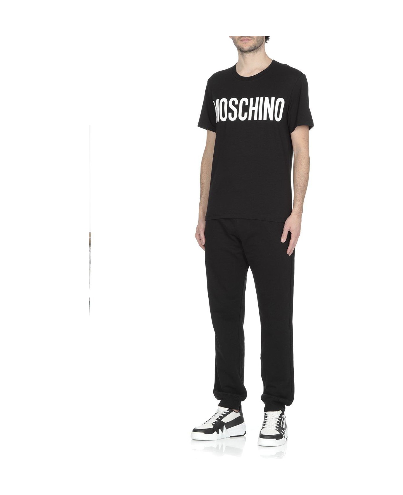 Moschino Logo Printed Crewneck T-shirt - Nero シャツ