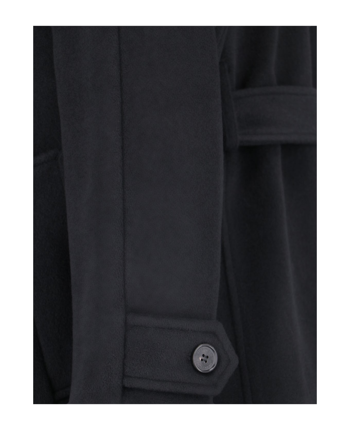 Dunst Wool Trench Coat - Black  