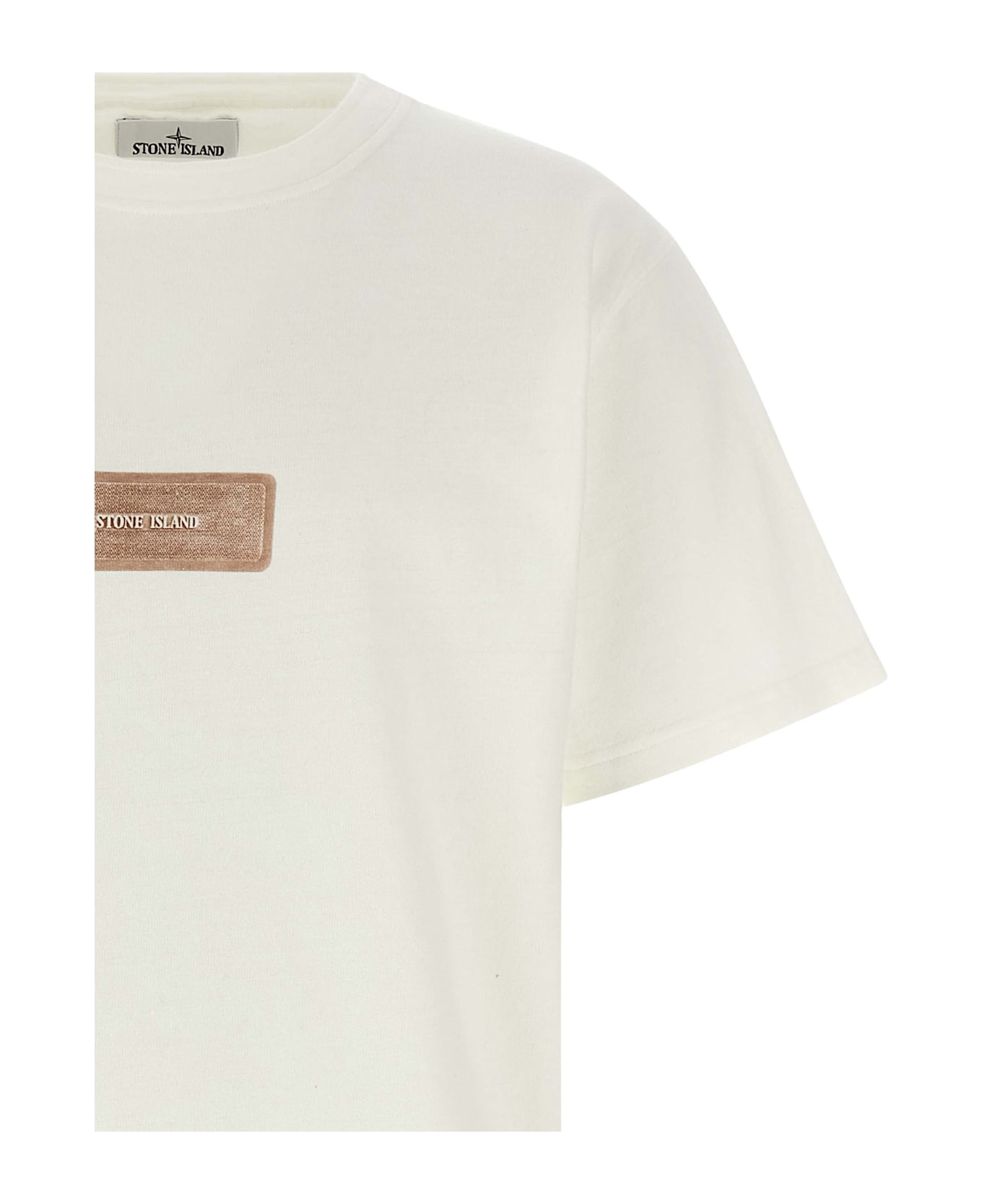 Stone Island Logo Print T-shirt - White