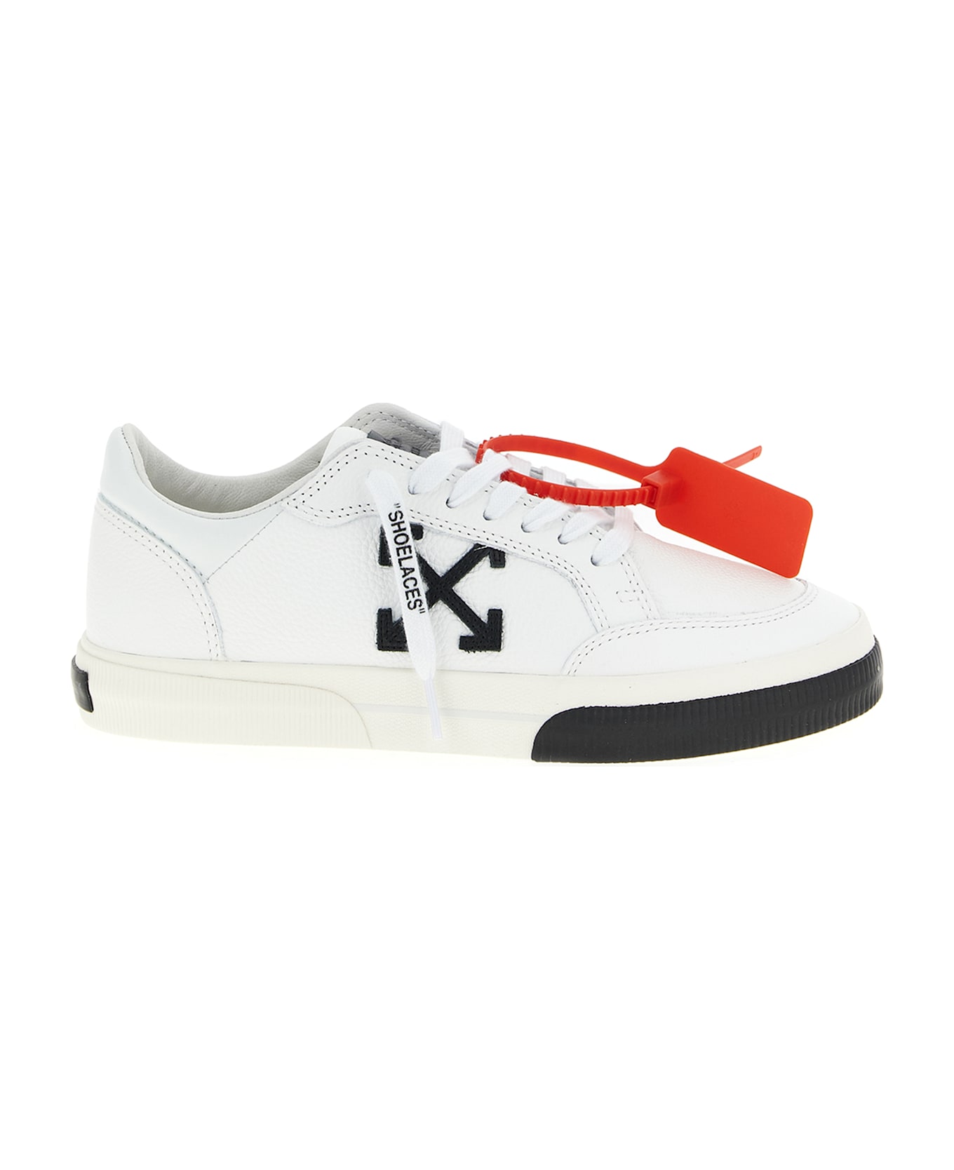 Off-White 'new Low Vulcanized Leather' Sneakers - White/Black
