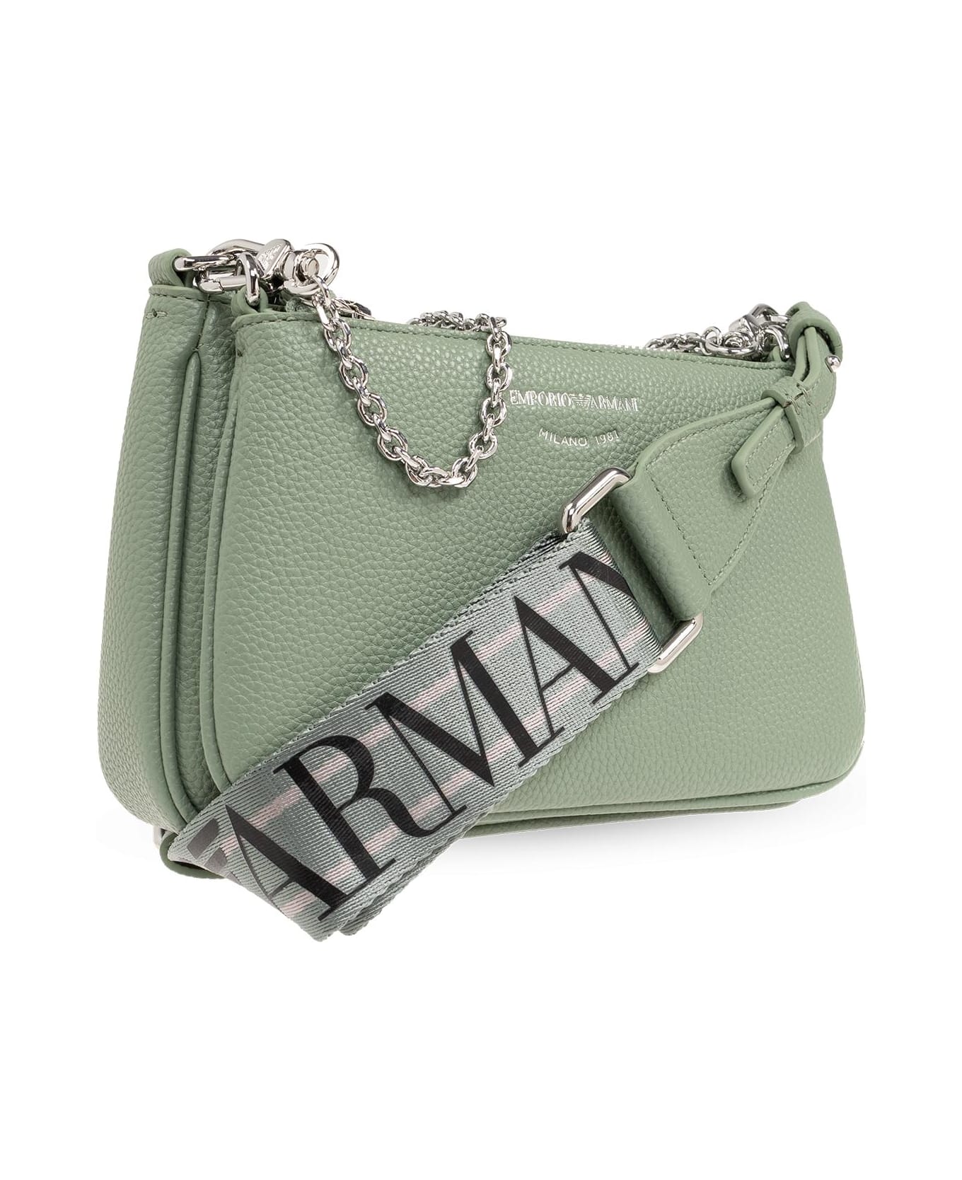 Emporio Armani Shoulder Bag With Logo - Salvia/Urban Chic ショルダーバッグ