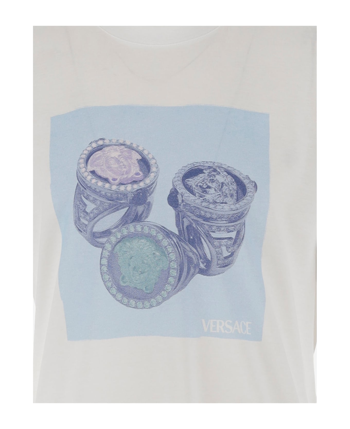Versace Cotton T-shirt With Logo - Red