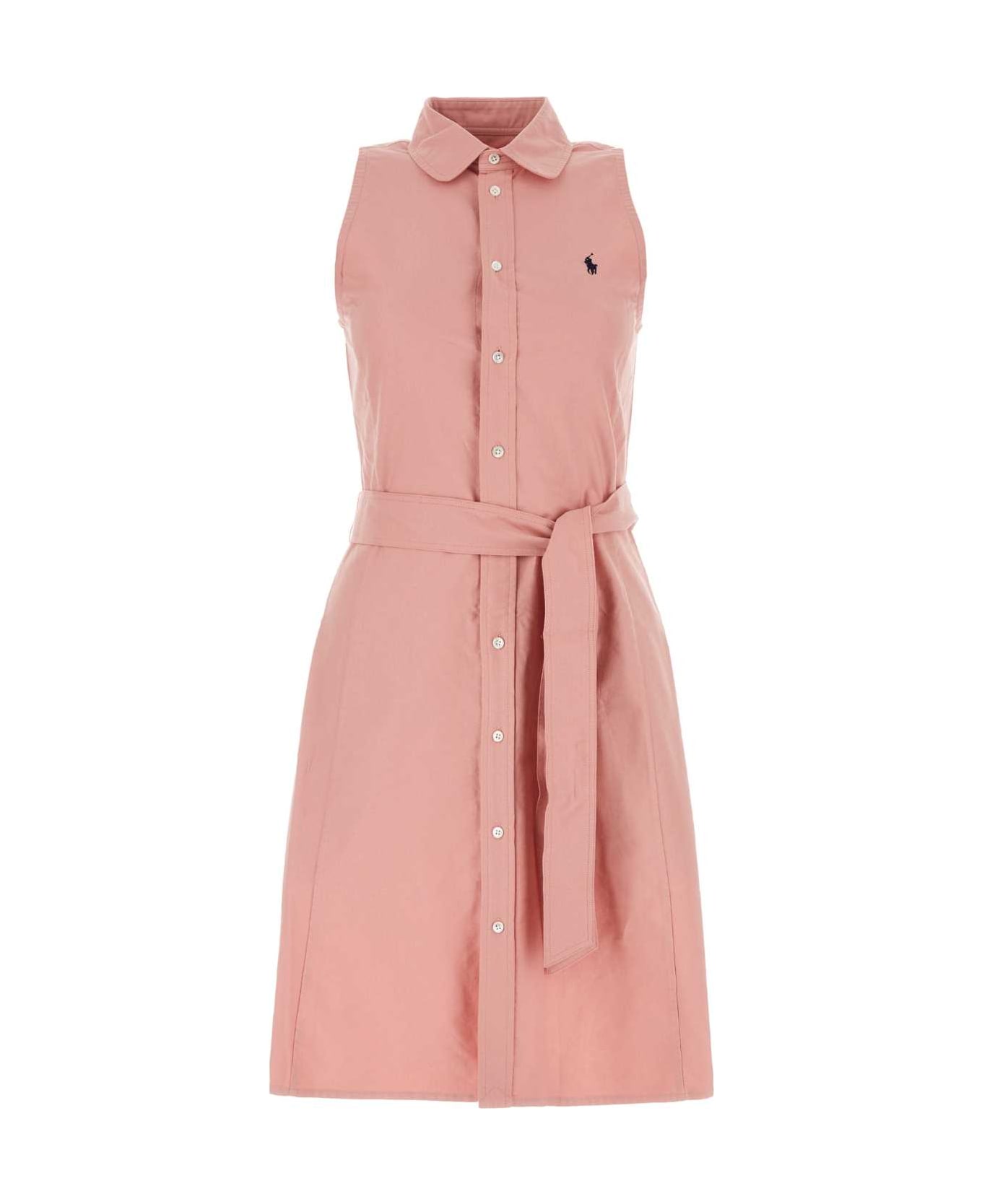 Polo Ralph Lauren Pink Oxford Shirt Dress - ADIRONDACKROSE