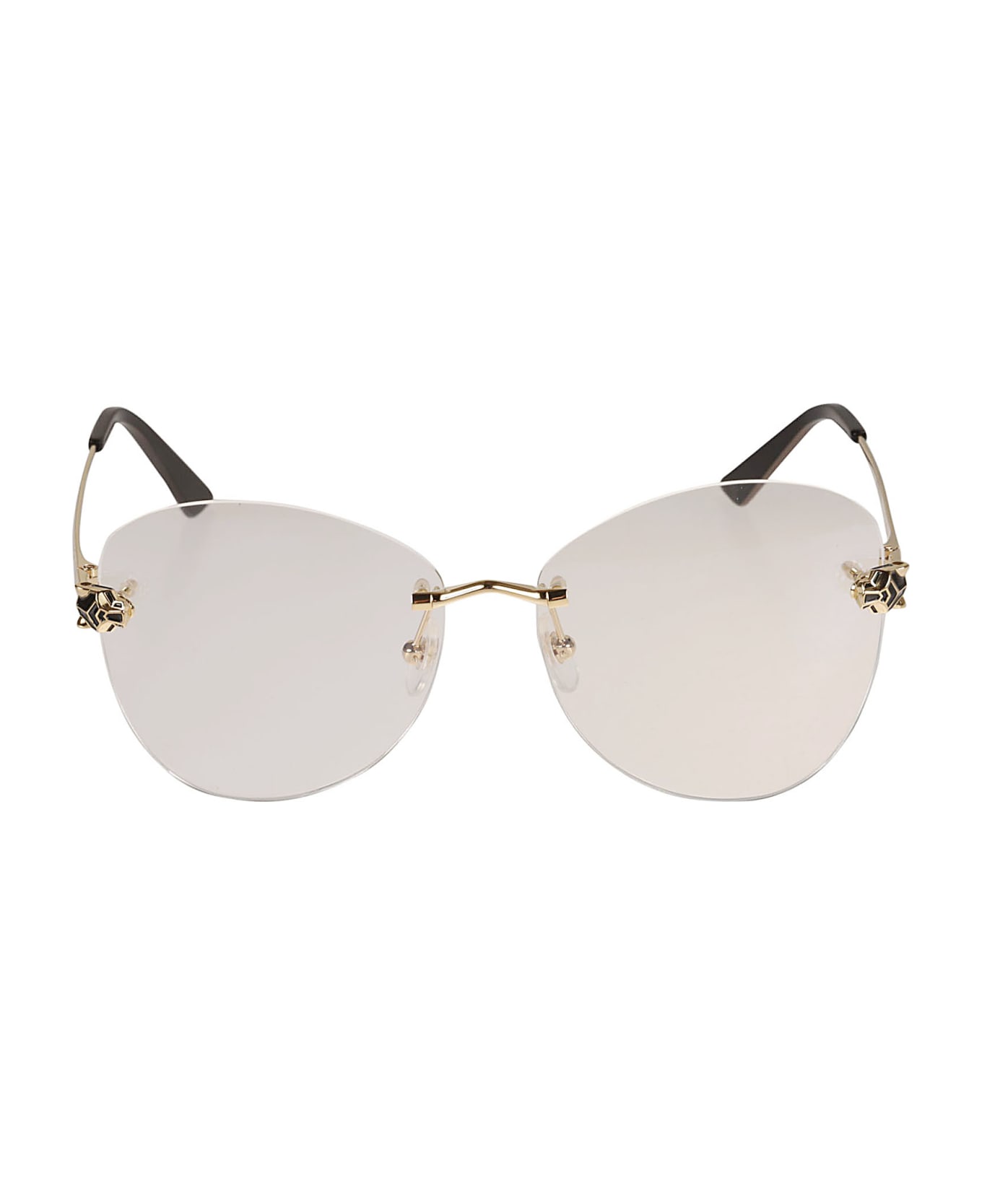 Cartier Eyewear Cat-eye Transparent Frame - Gold Gold Transparent