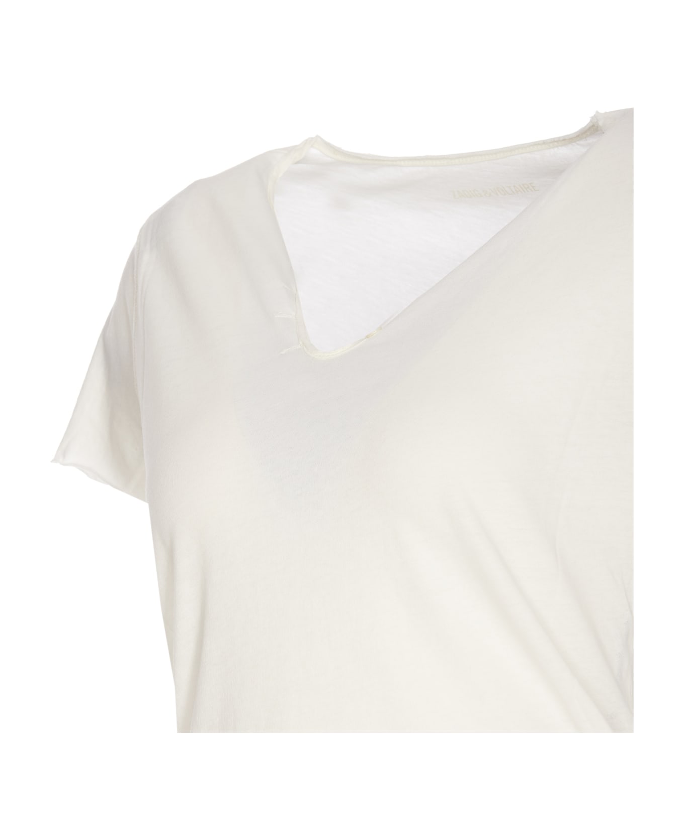 Zadig & Voltaire Tunisien Crop Badge Wings T-shirt - White Tシャツ