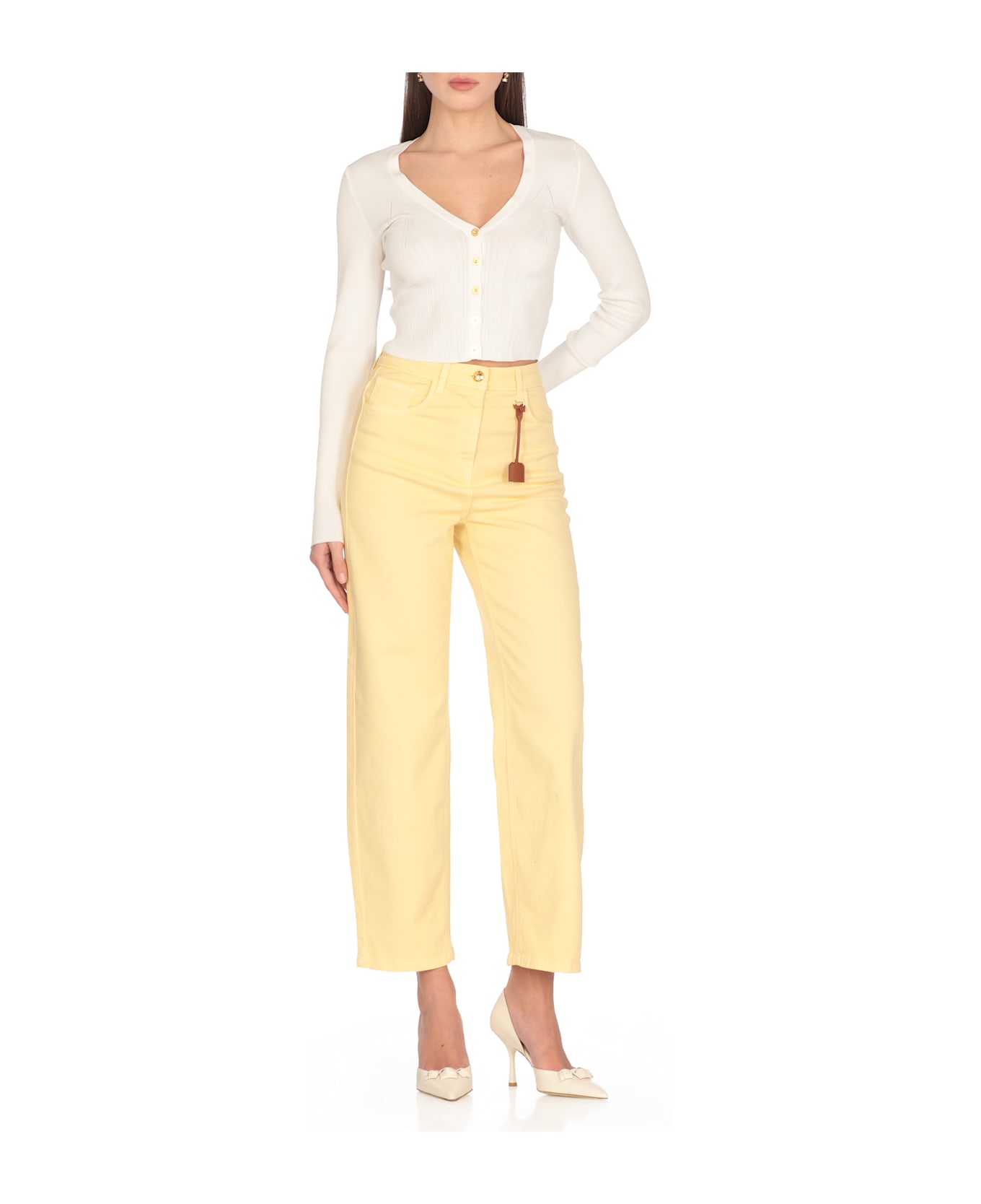 Elisabetta Franchi Cotton Jeans - Yellow