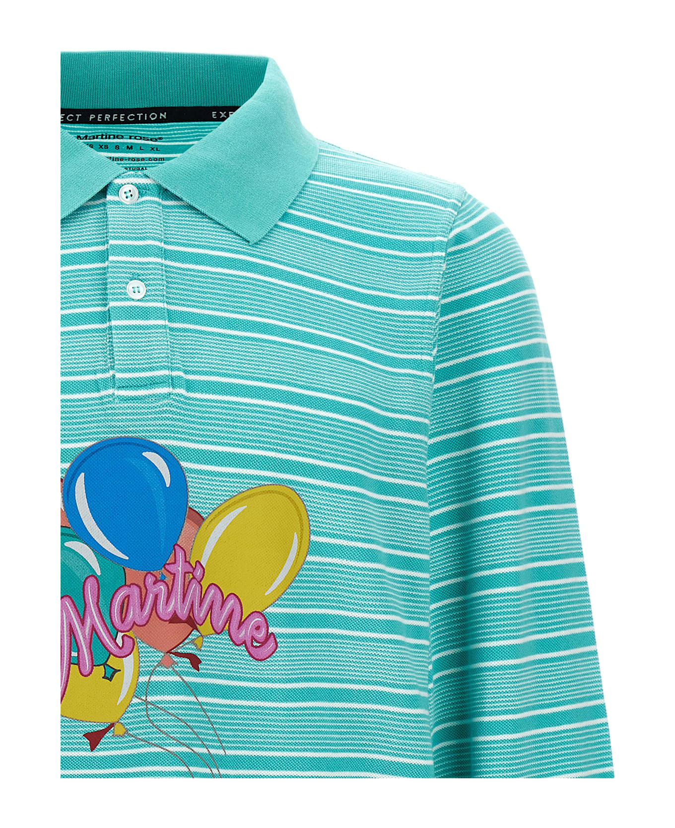 Martine Rose Logo Print Polo Shirt - Light Blue ポロシャツ