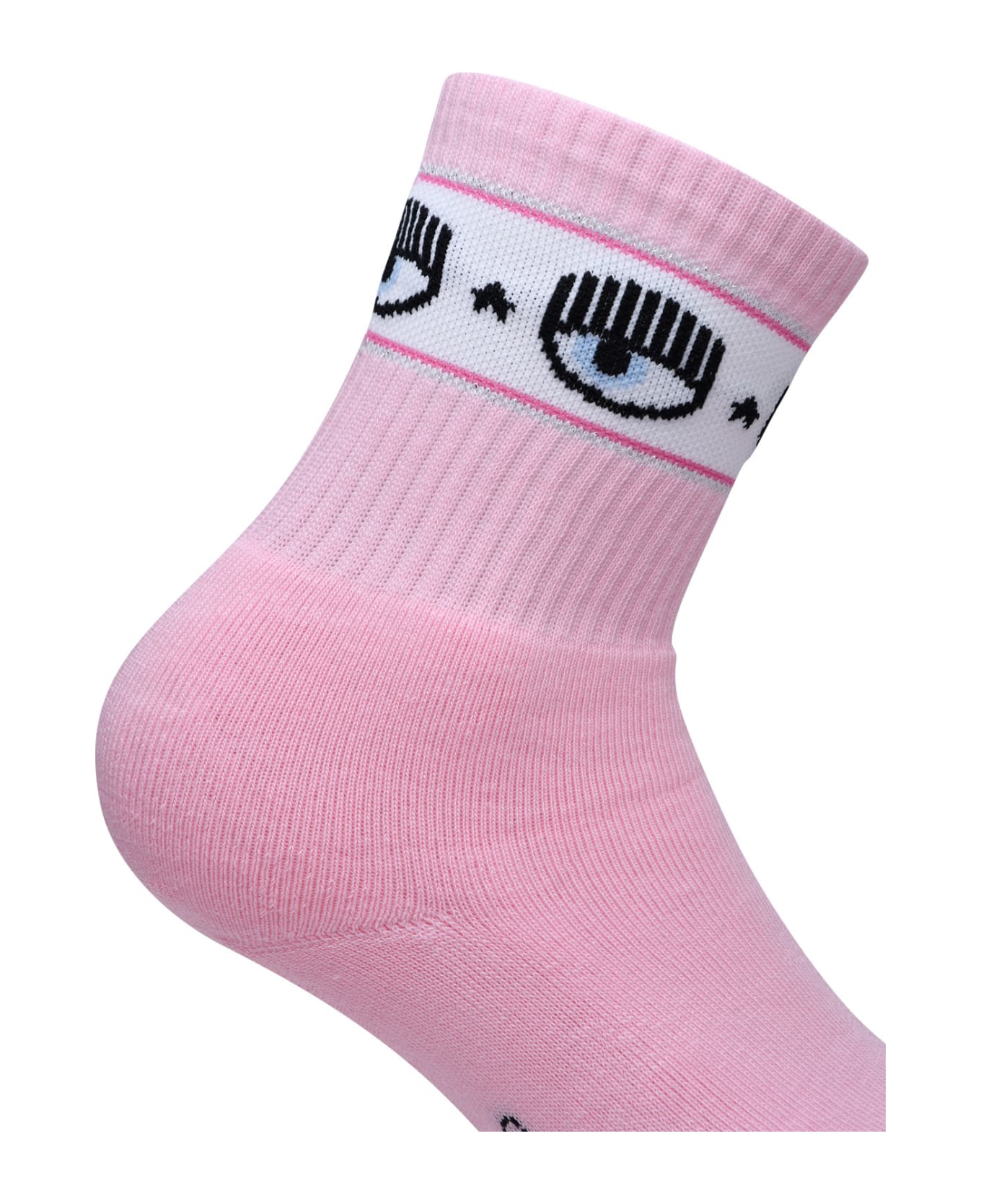 Chiara Ferragni Pink Cotton Blend Socks - Pink 靴下＆タイツ