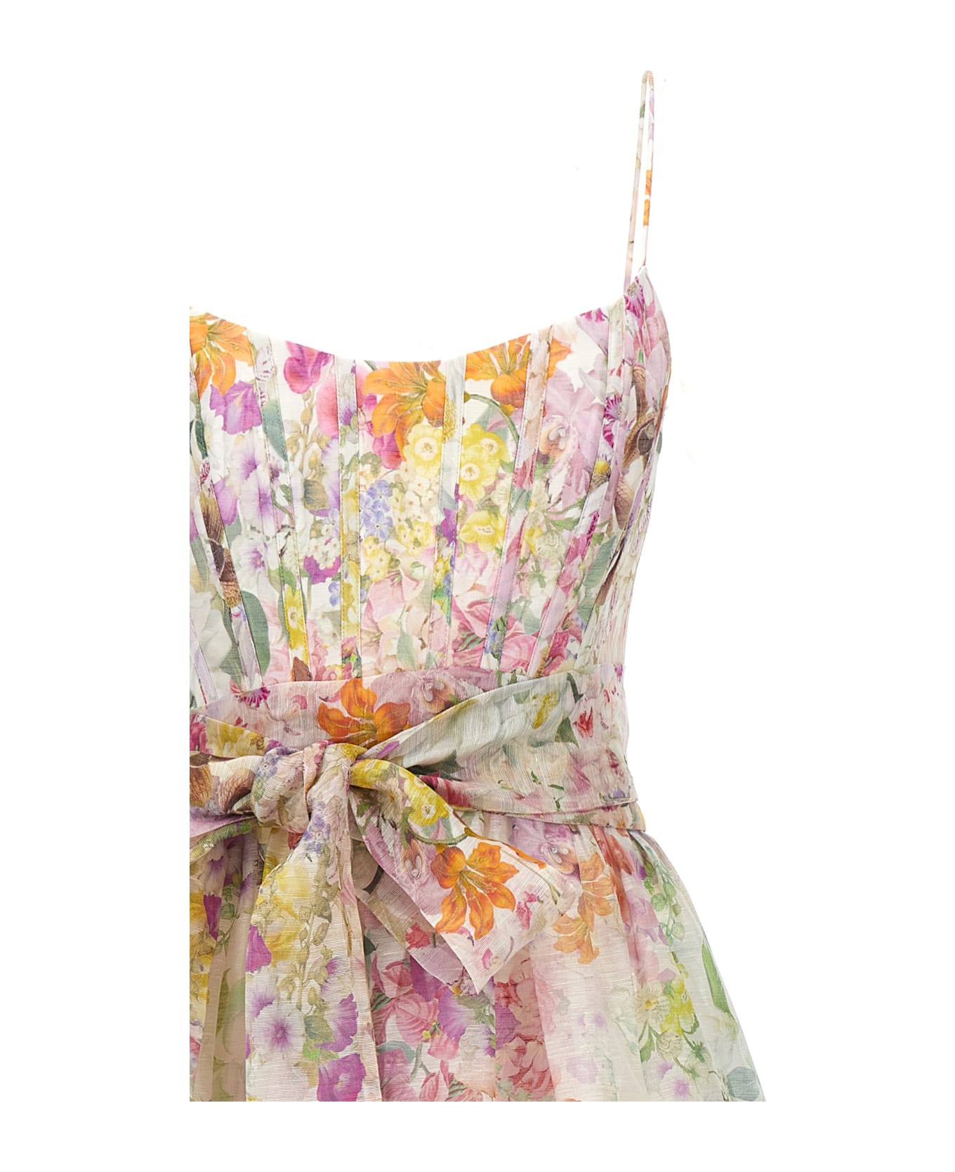 Zimmermann 'natura Corset' Dress - Multicolor