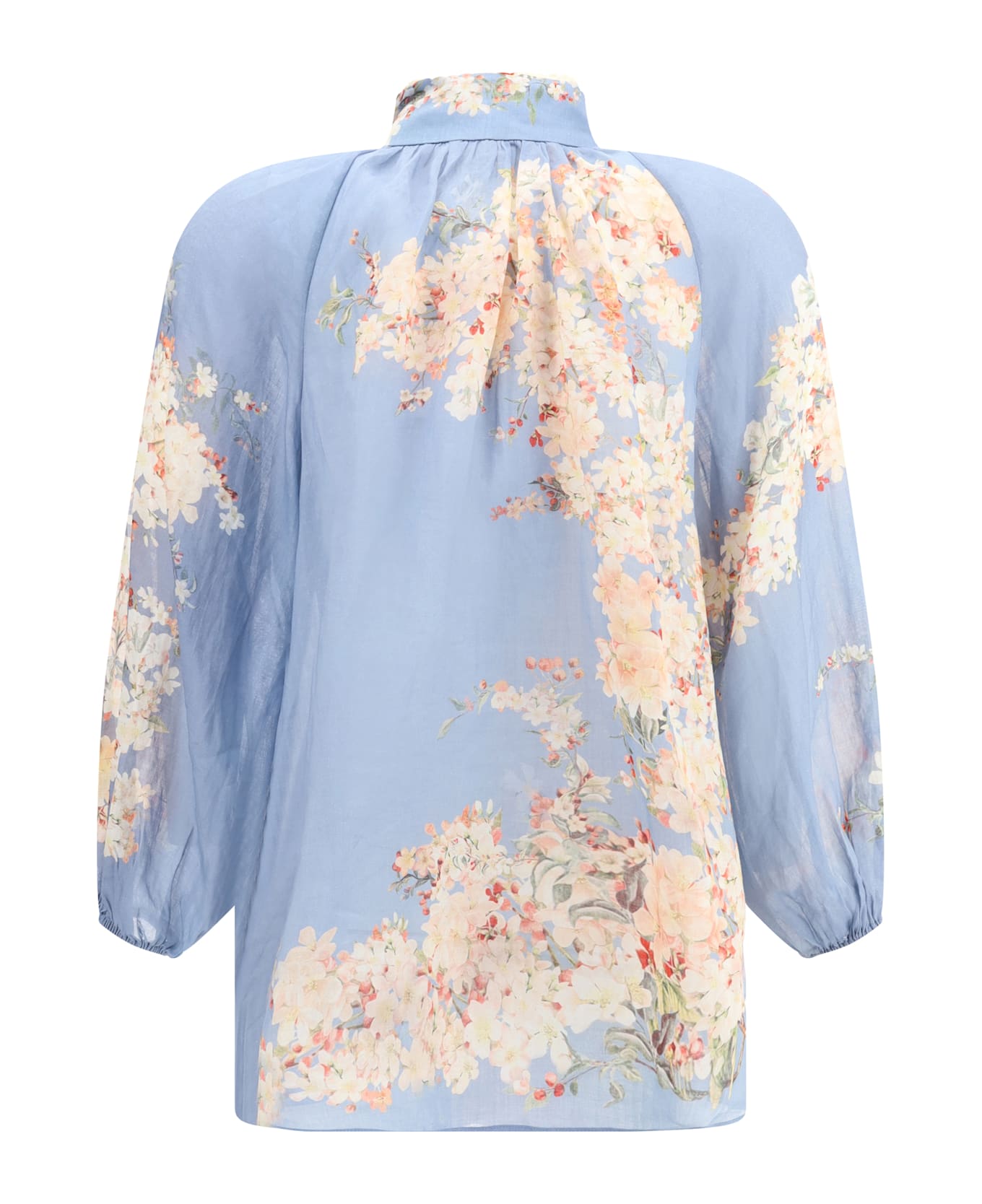Zimmermann Cascadian Blouse With Puff Sleeves