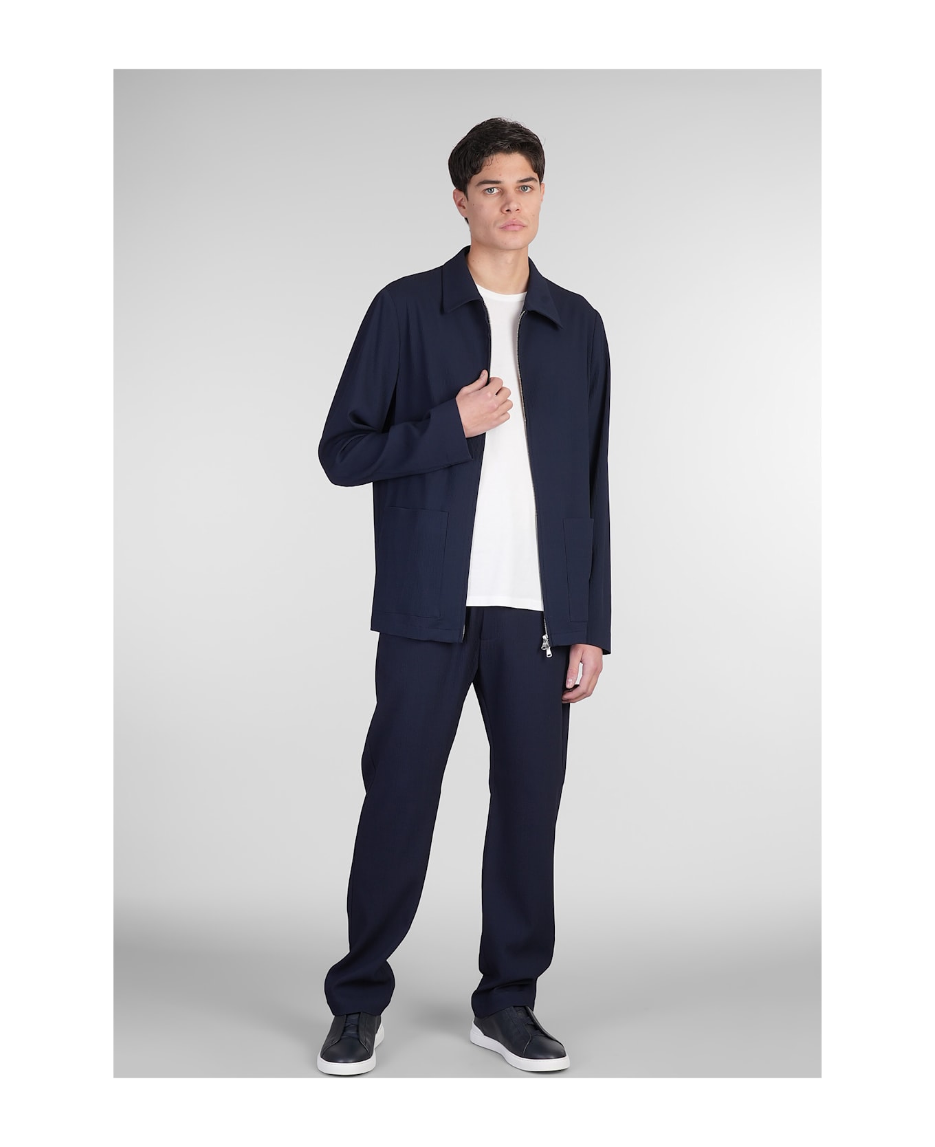Barena Riobarbo Pants In Blue Wool - blue