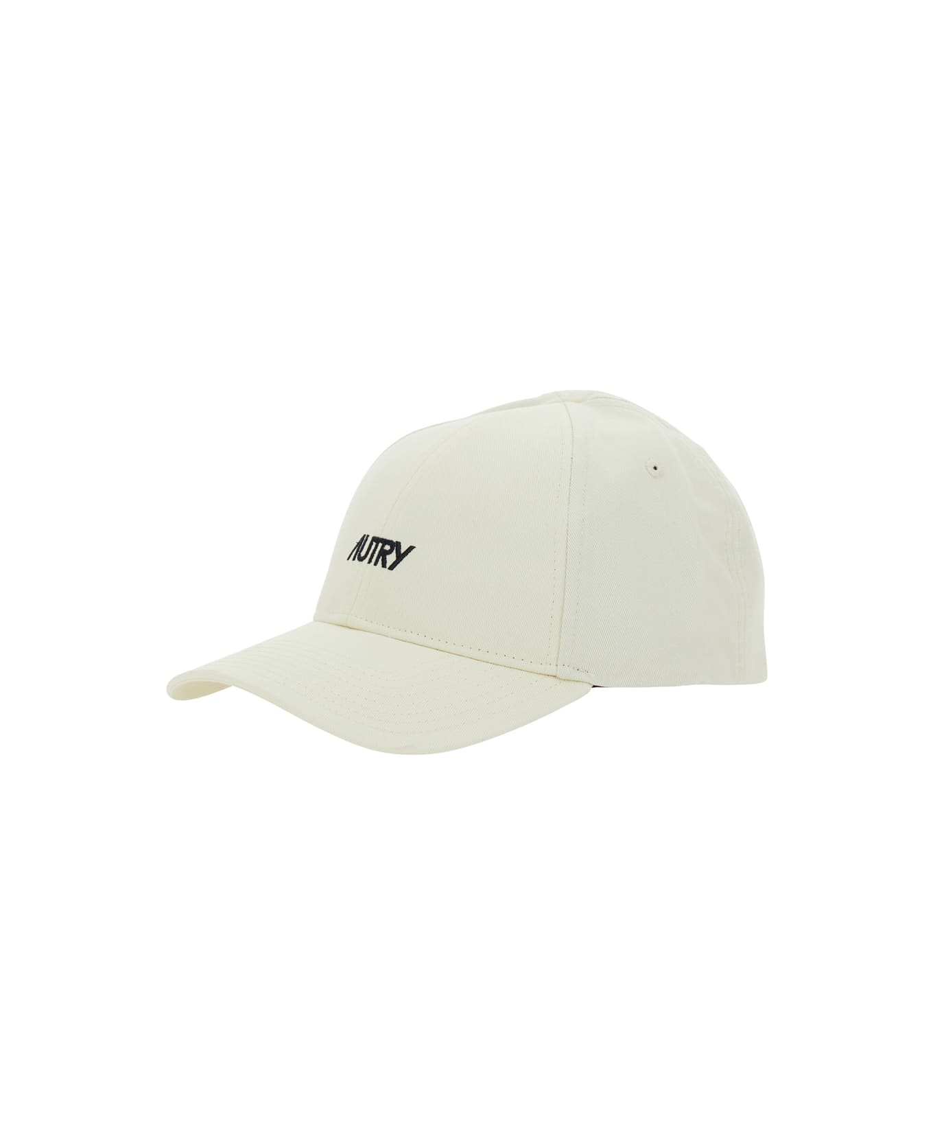 Autry Baseball Hat With Logo Detail - Cream
