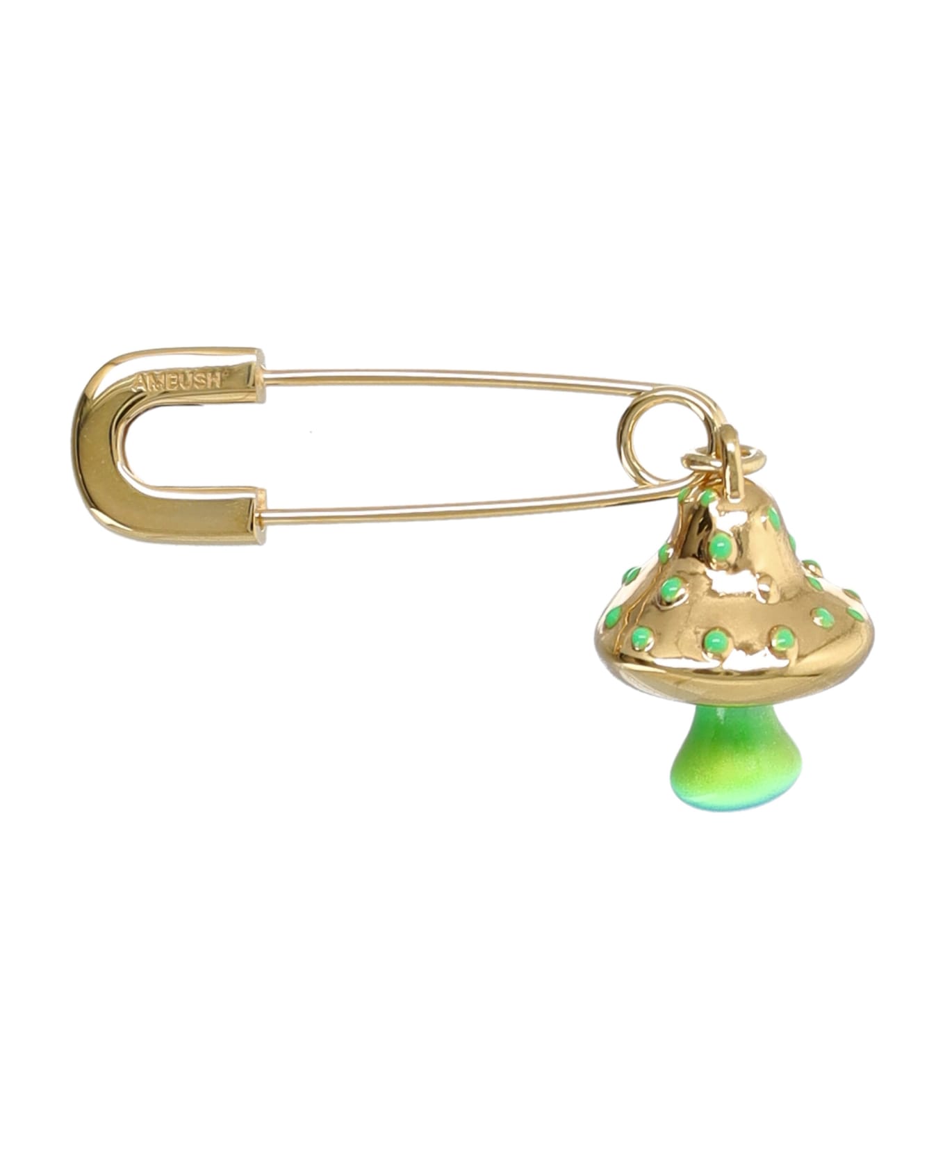 AMBUSH Mushroom Charm Earring - GOLD GREEN