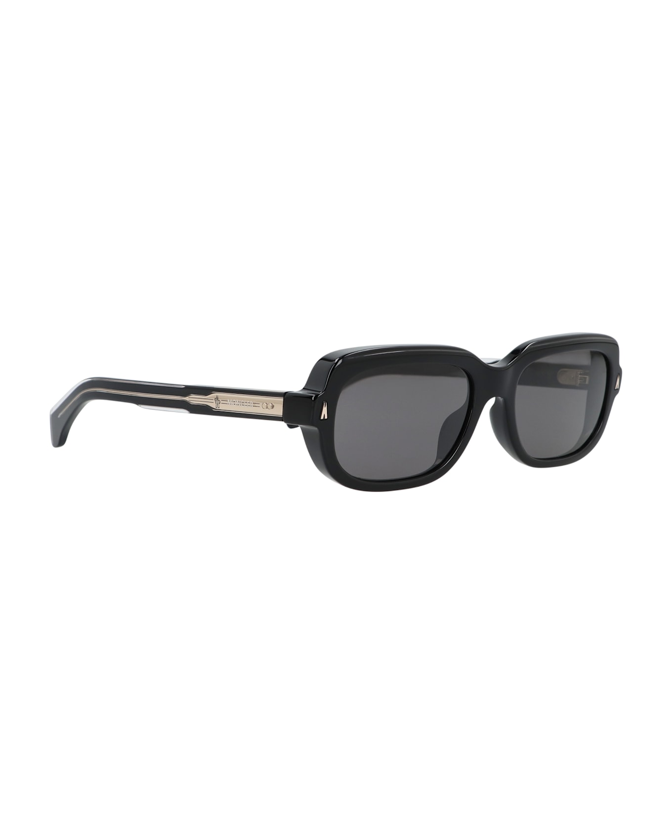 Moncler Suntrap Rectangular Frame Sunglasses - black