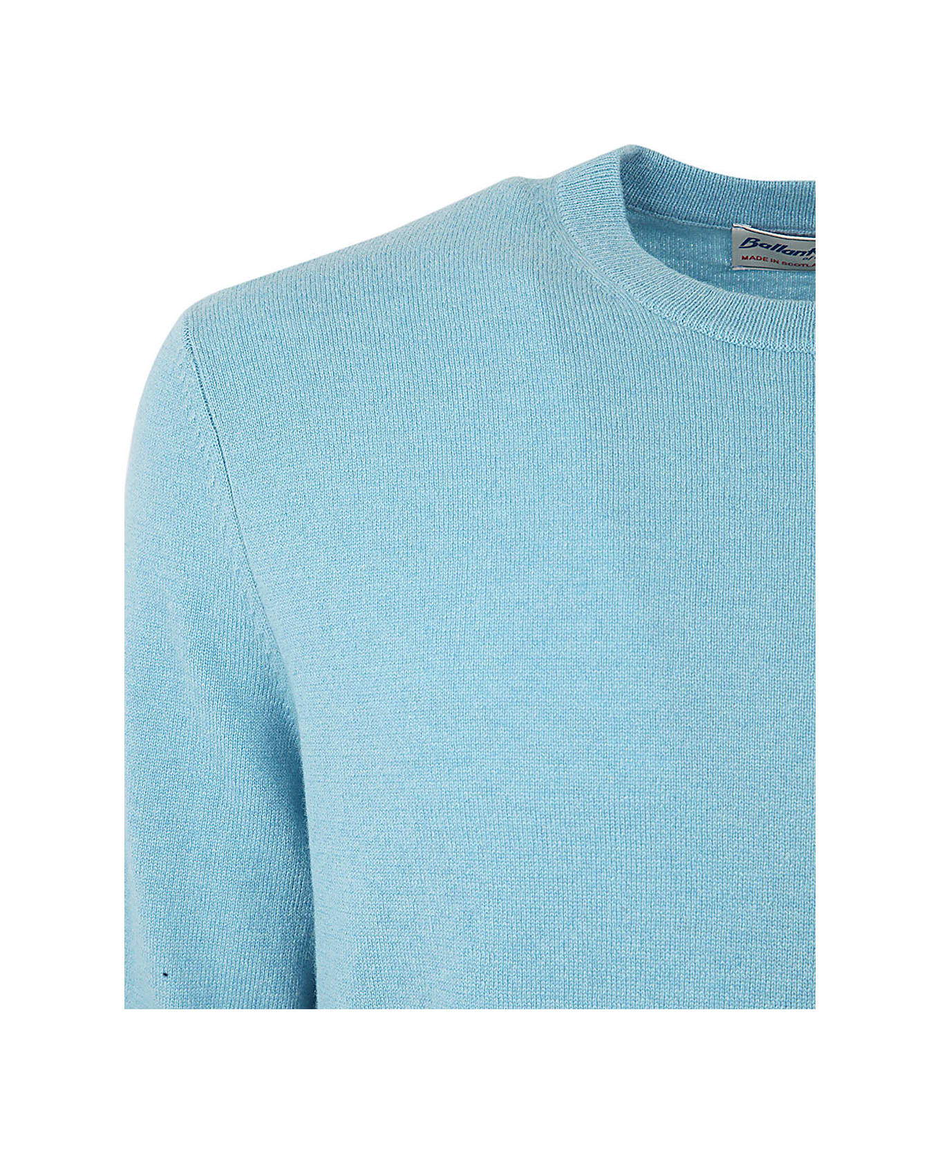 Ballantyne Cashmere Round Neck Pullover - Light Blue