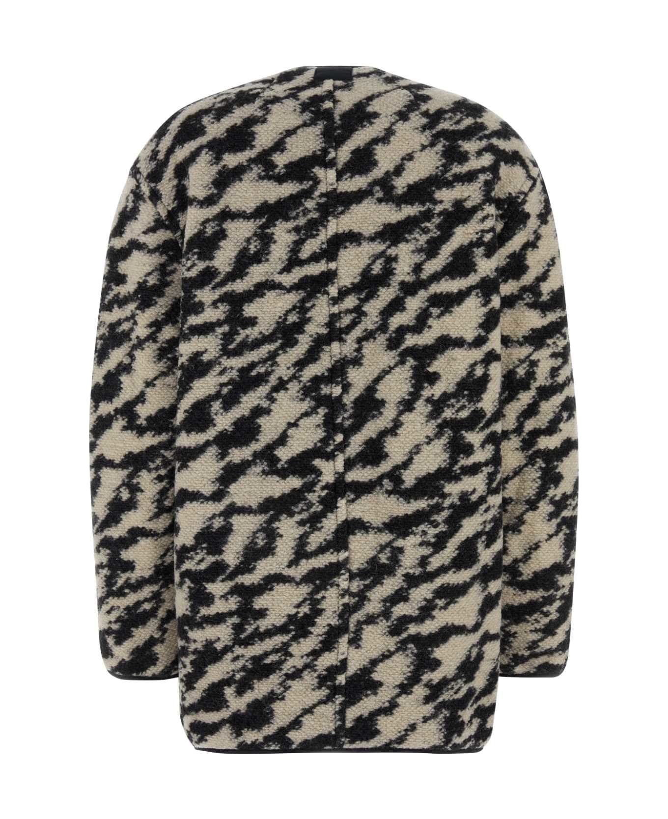 Marant Étoile Embroidered Wool Blend Fermelia Reversible Jacket - BLACKBEIGE