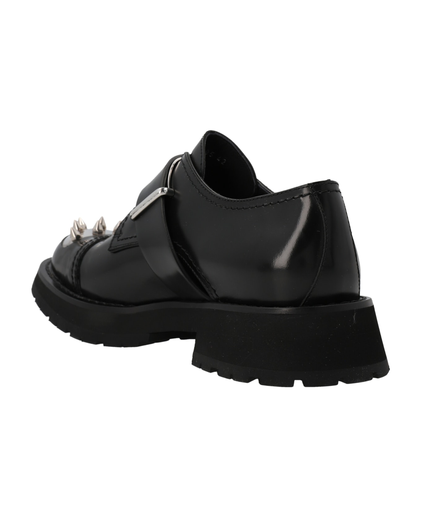 Alexander McQueen Studded Derby Shoes right - Black  
