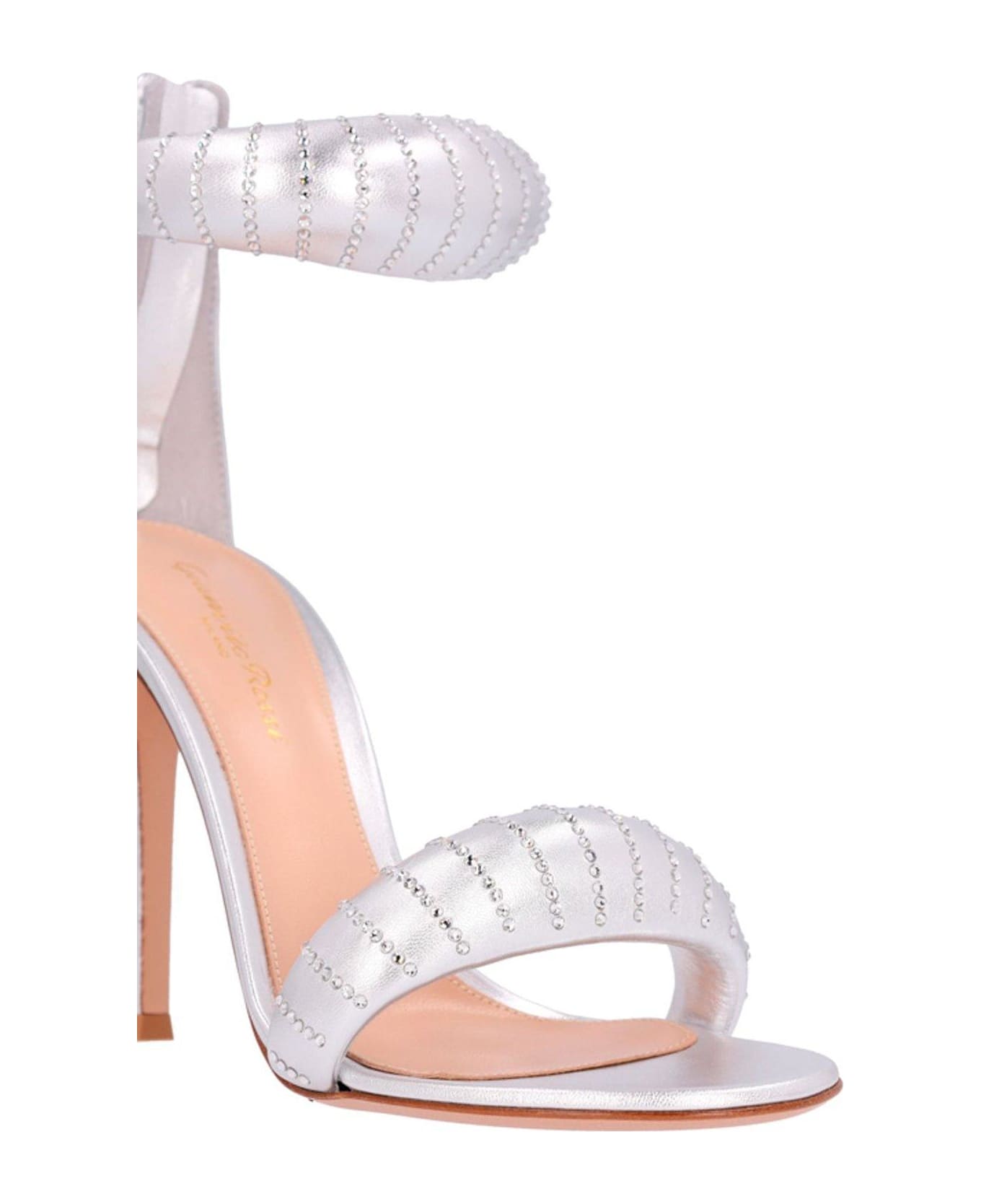 Gianvito Rossi Bijoux Heeled Sandals - SILVER