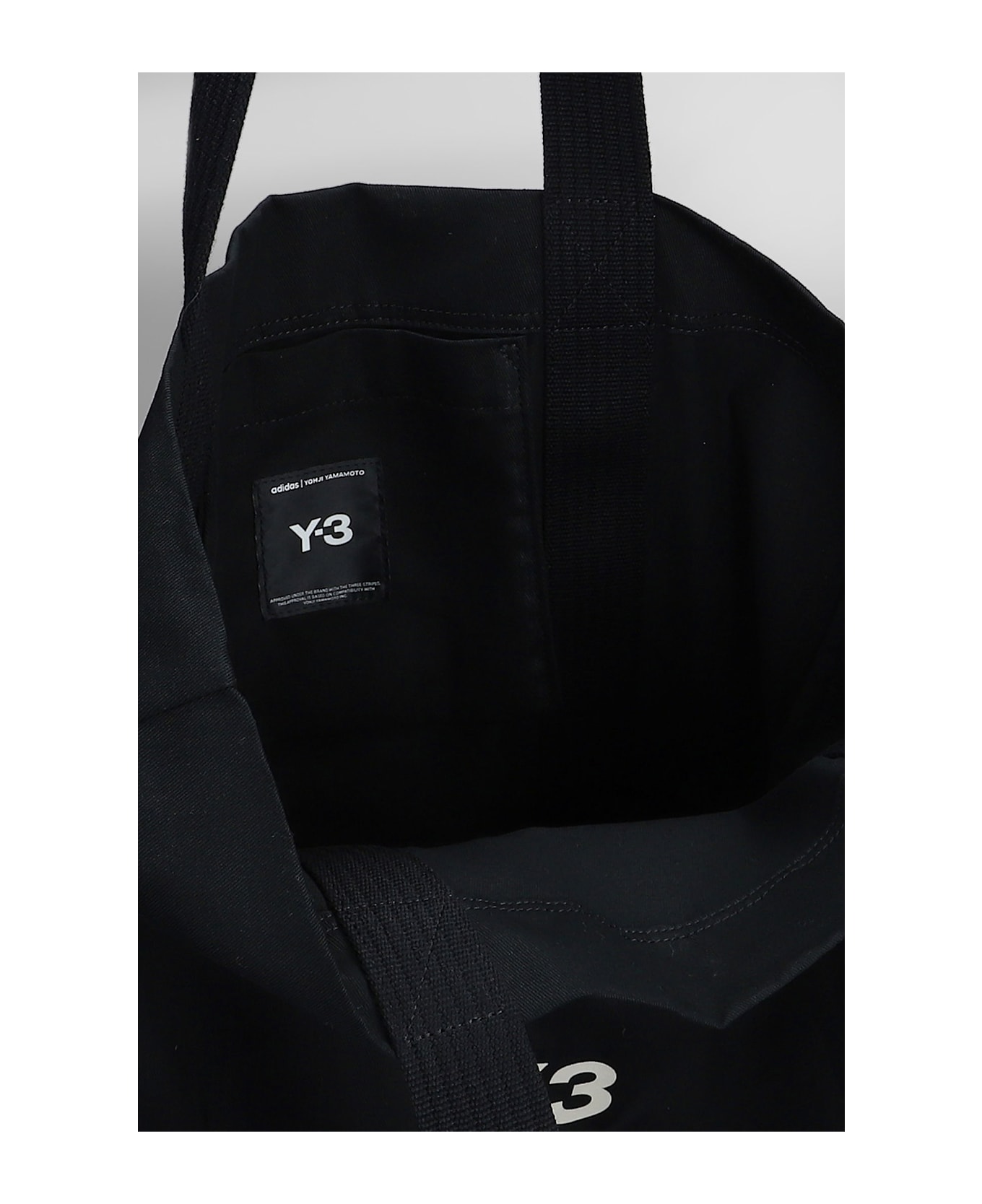 Y-3 Tote In Black Cotton - black