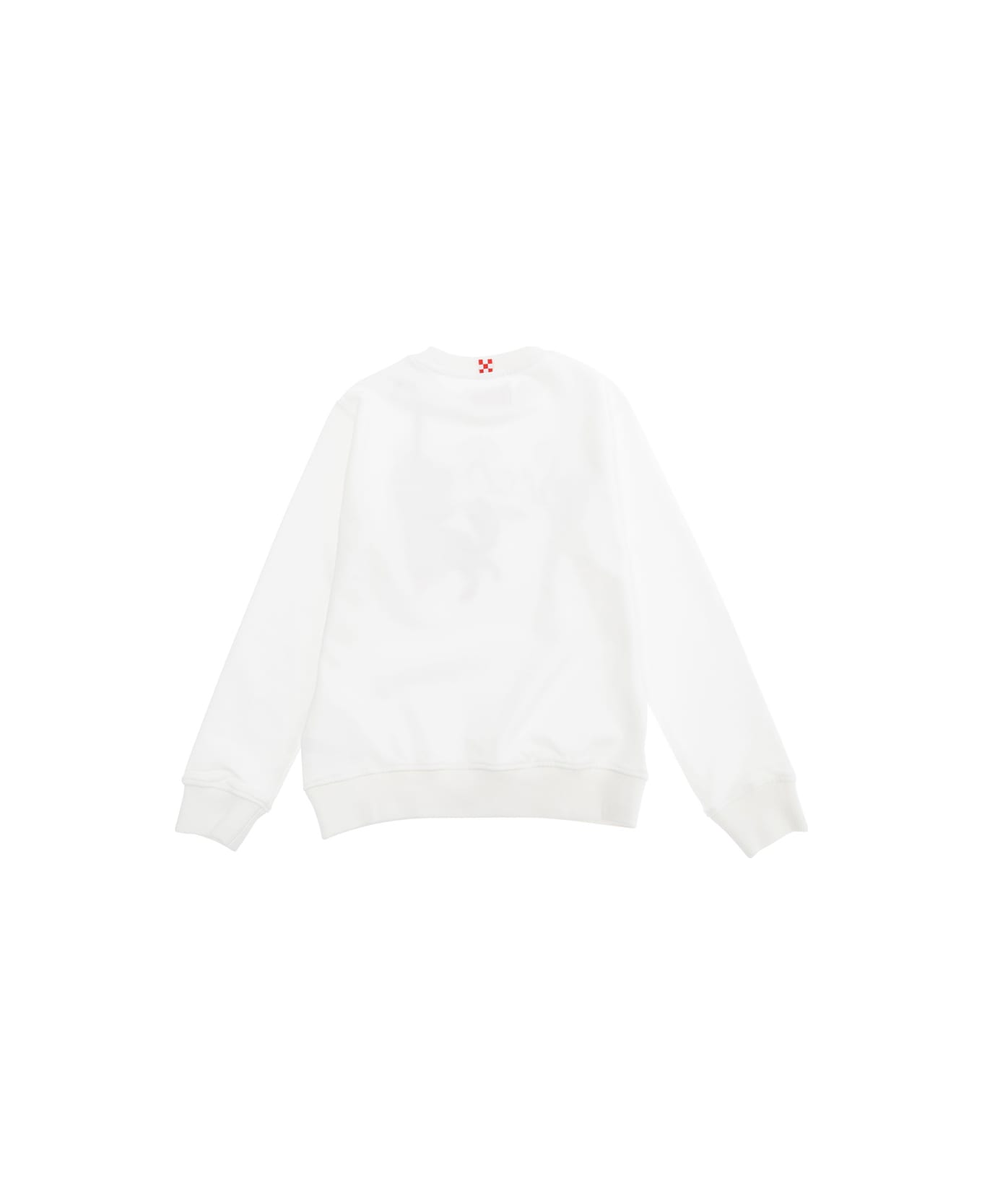 MC2 Saint Barth 
bobby
 White Crewneck Sweatshirt With Maxi Logo Print On The Front And Logo Patch On The Rear In Cotton Boy - White