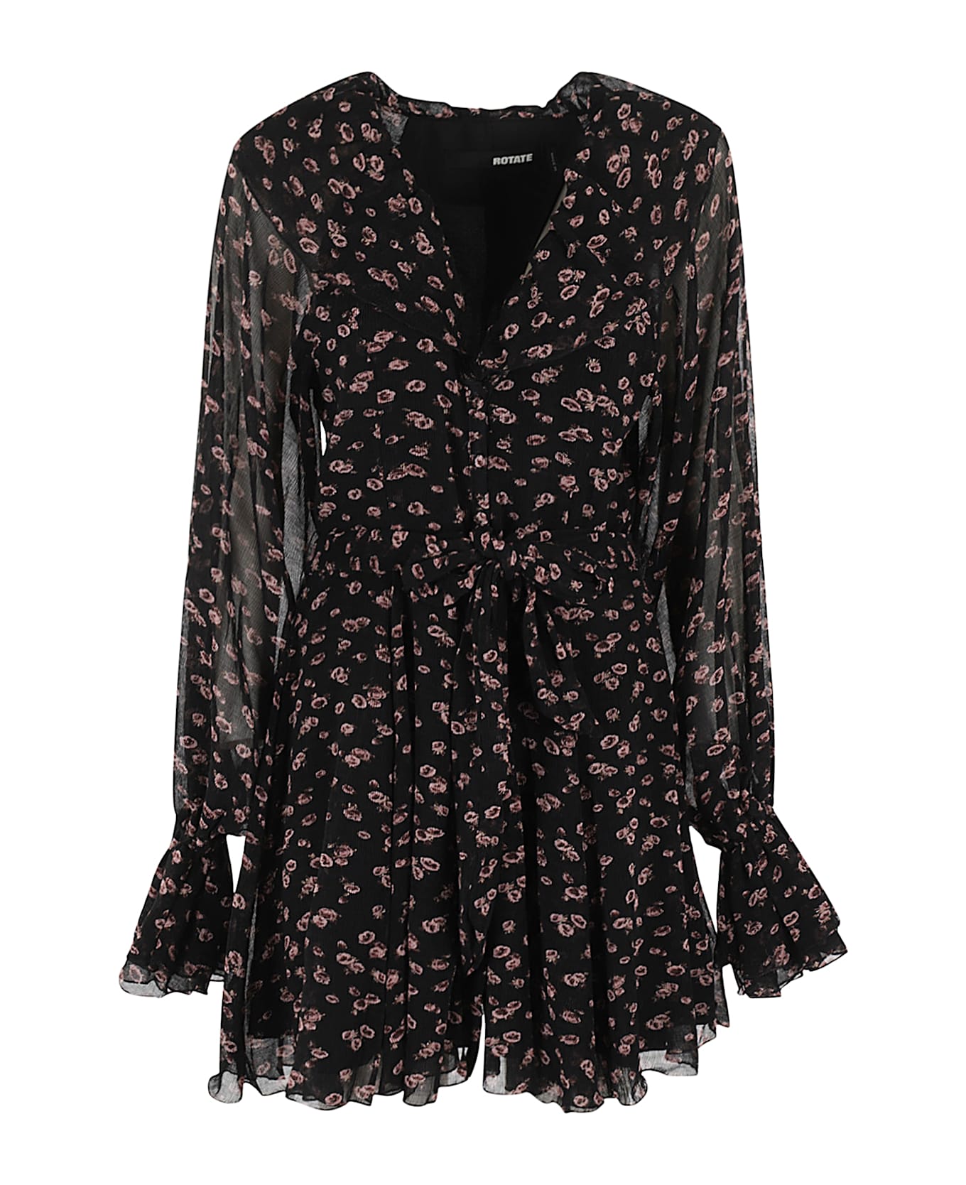 Rotate by Birger Christensen Crinkled Ls Mini Dress - Tap Shoe Comb