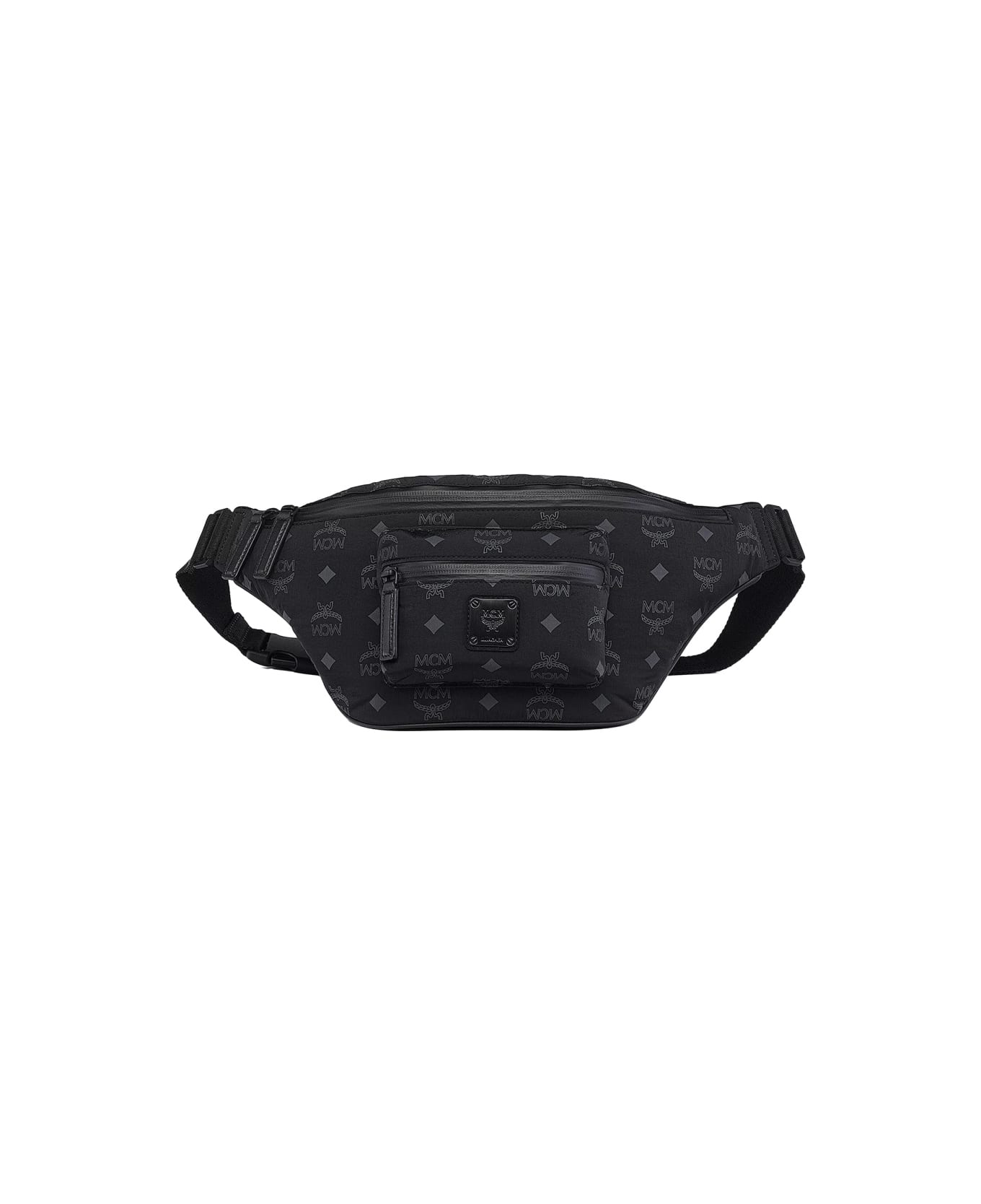MCM Monogrammed Pouch - BLACK