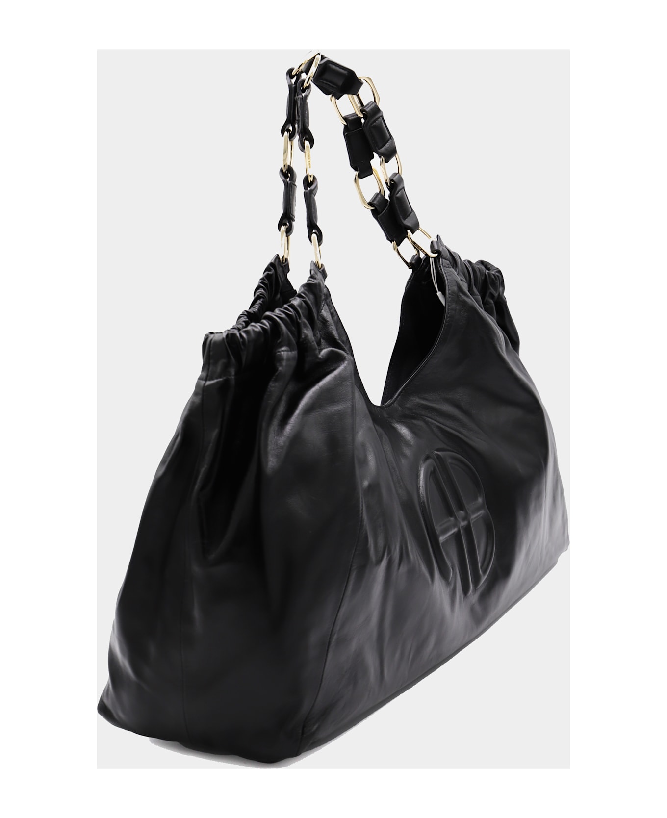Anine Bing Black Leather Kate Tote Bag - Black