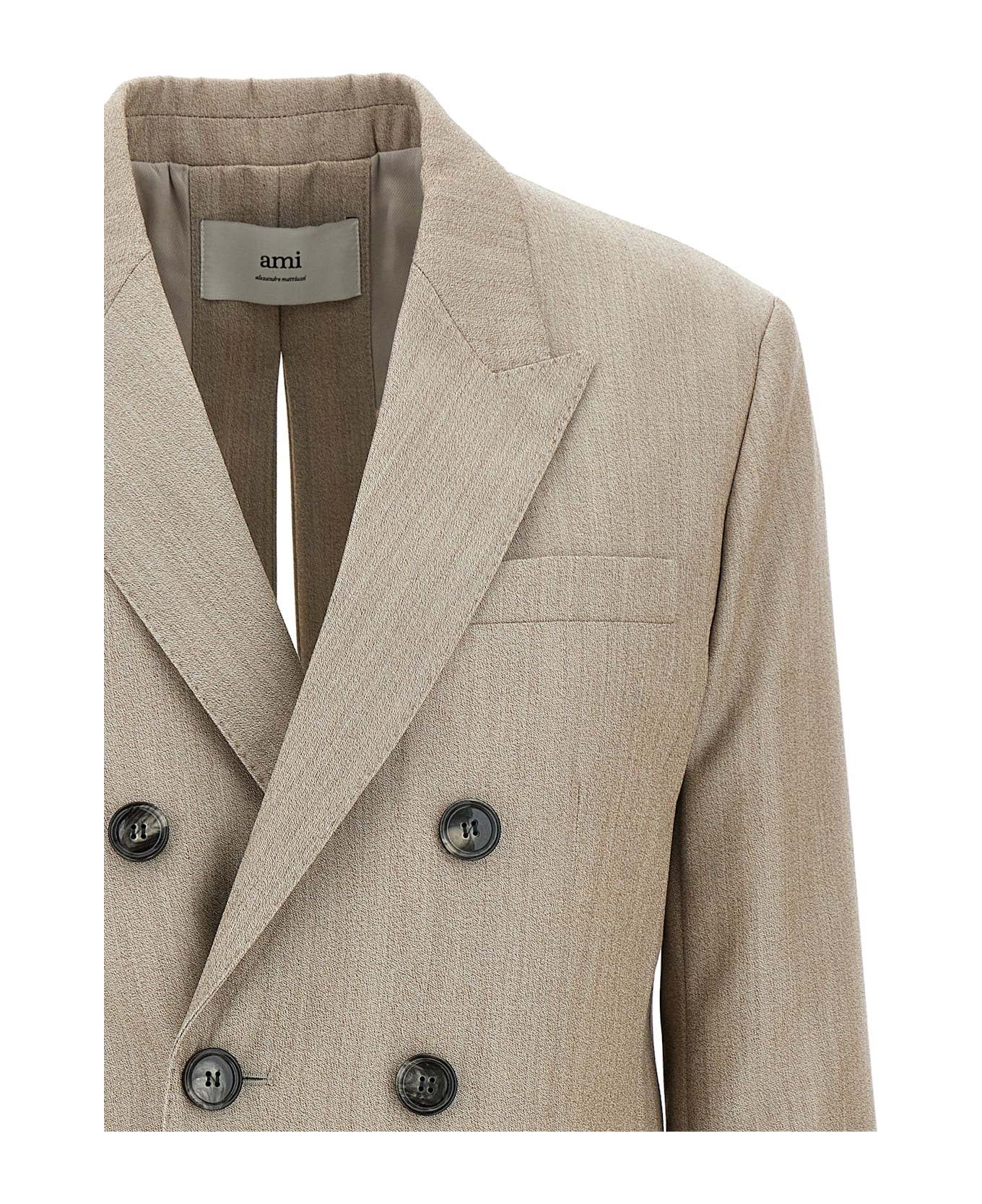 Ami Alexandre Mattiussi Maxi Split Blazer - Beige