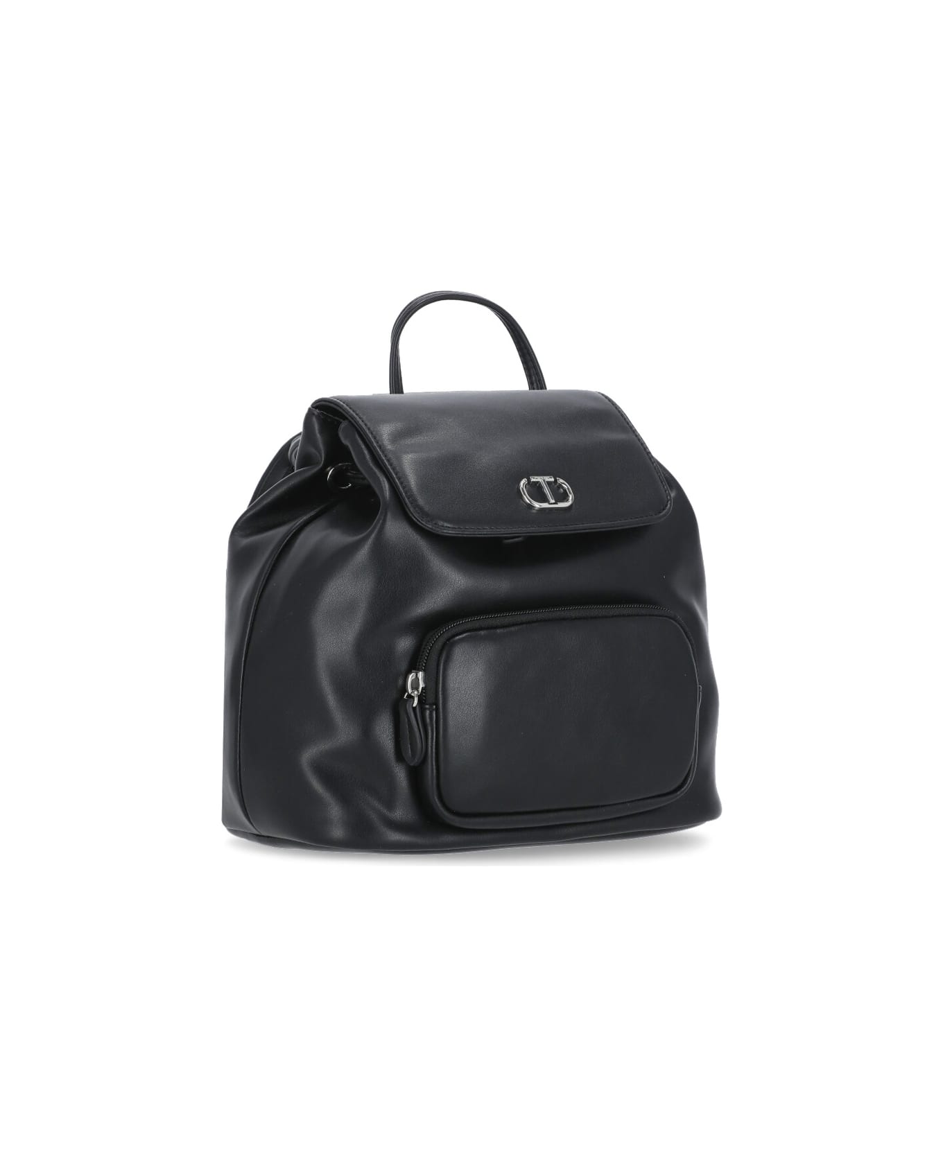 TwinSet Synth Leather Backpack - Black