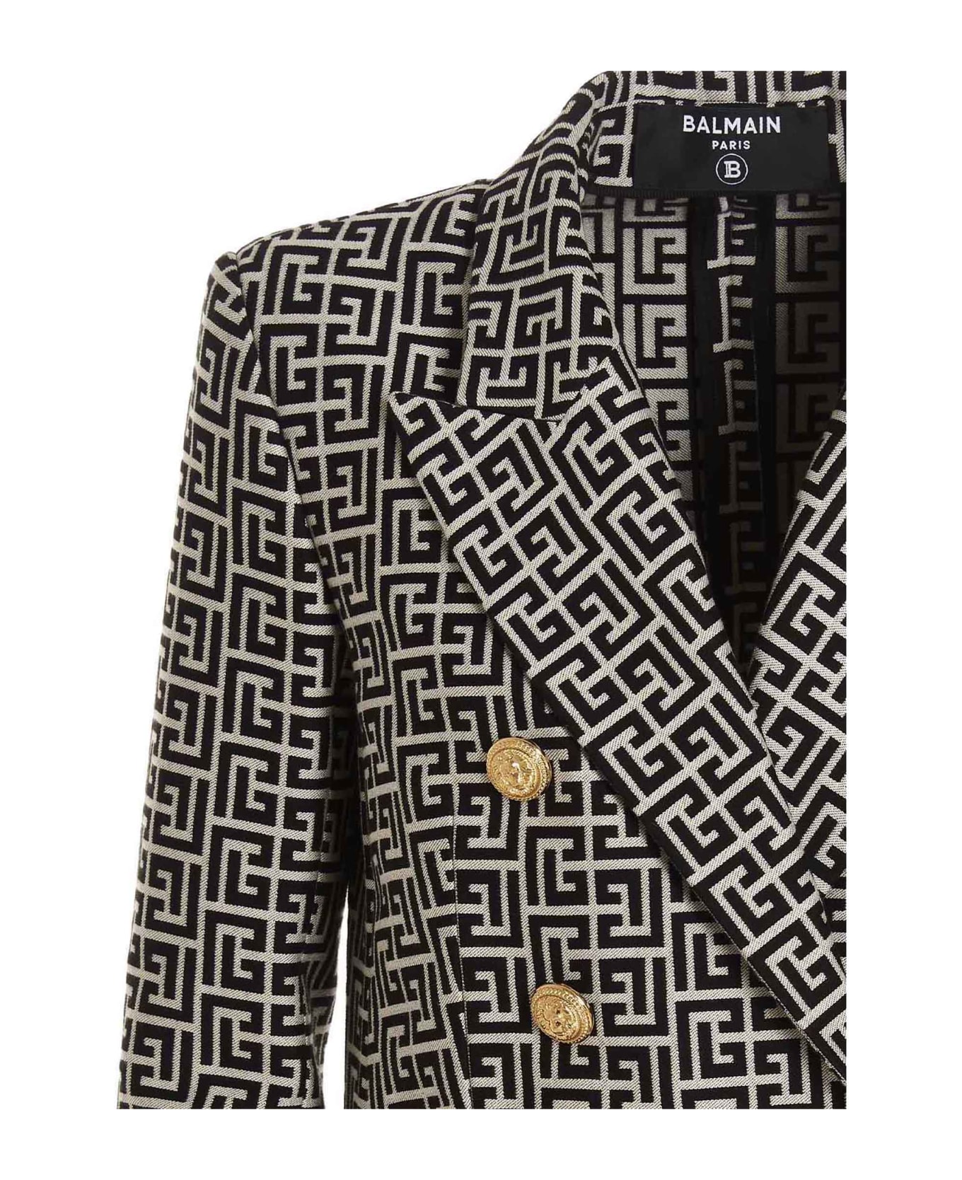 balmain monogram blazer