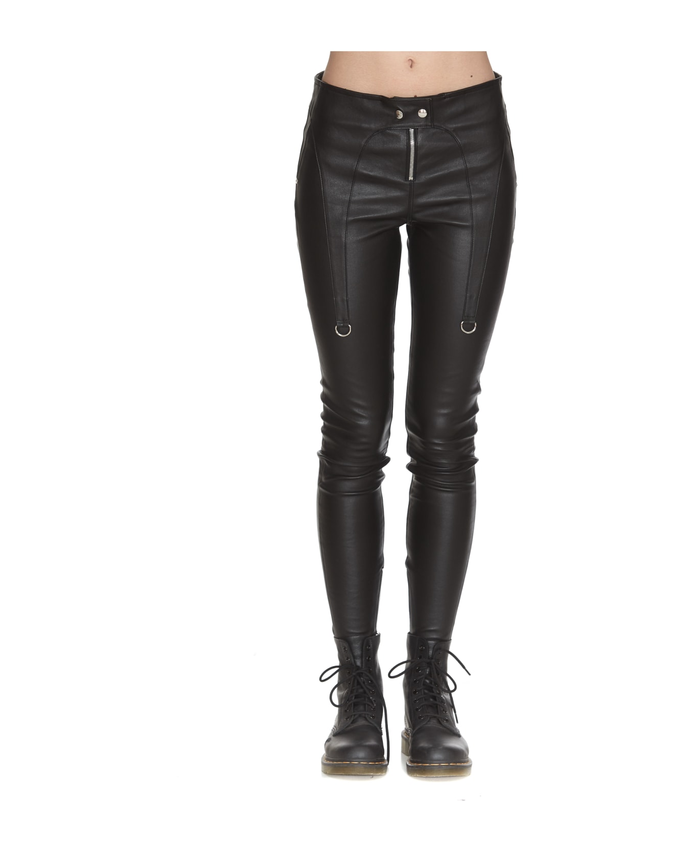 RTA Lux Leather Trousers - Black