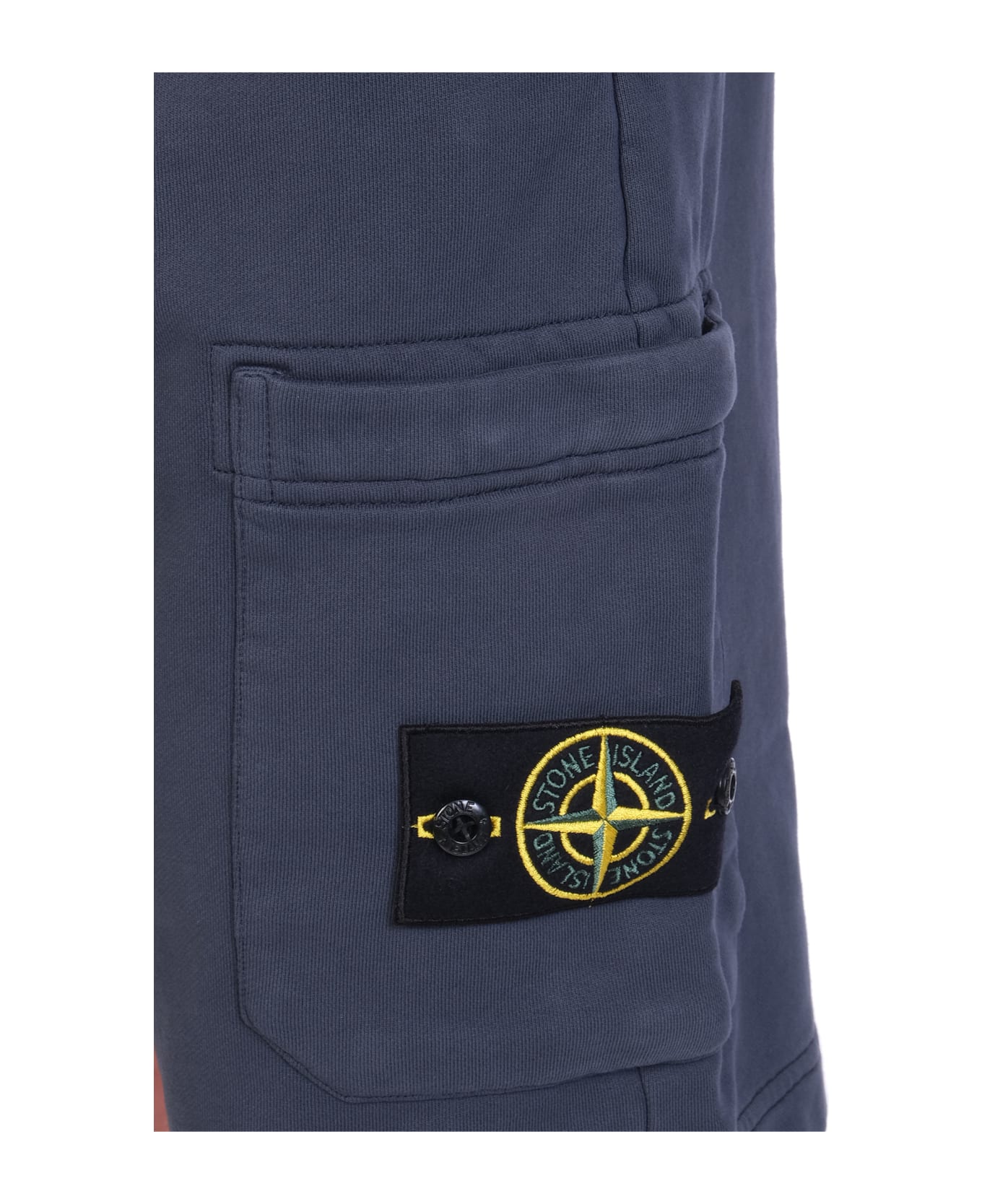 Stone Island Shorts In Blue Cotton - blue
