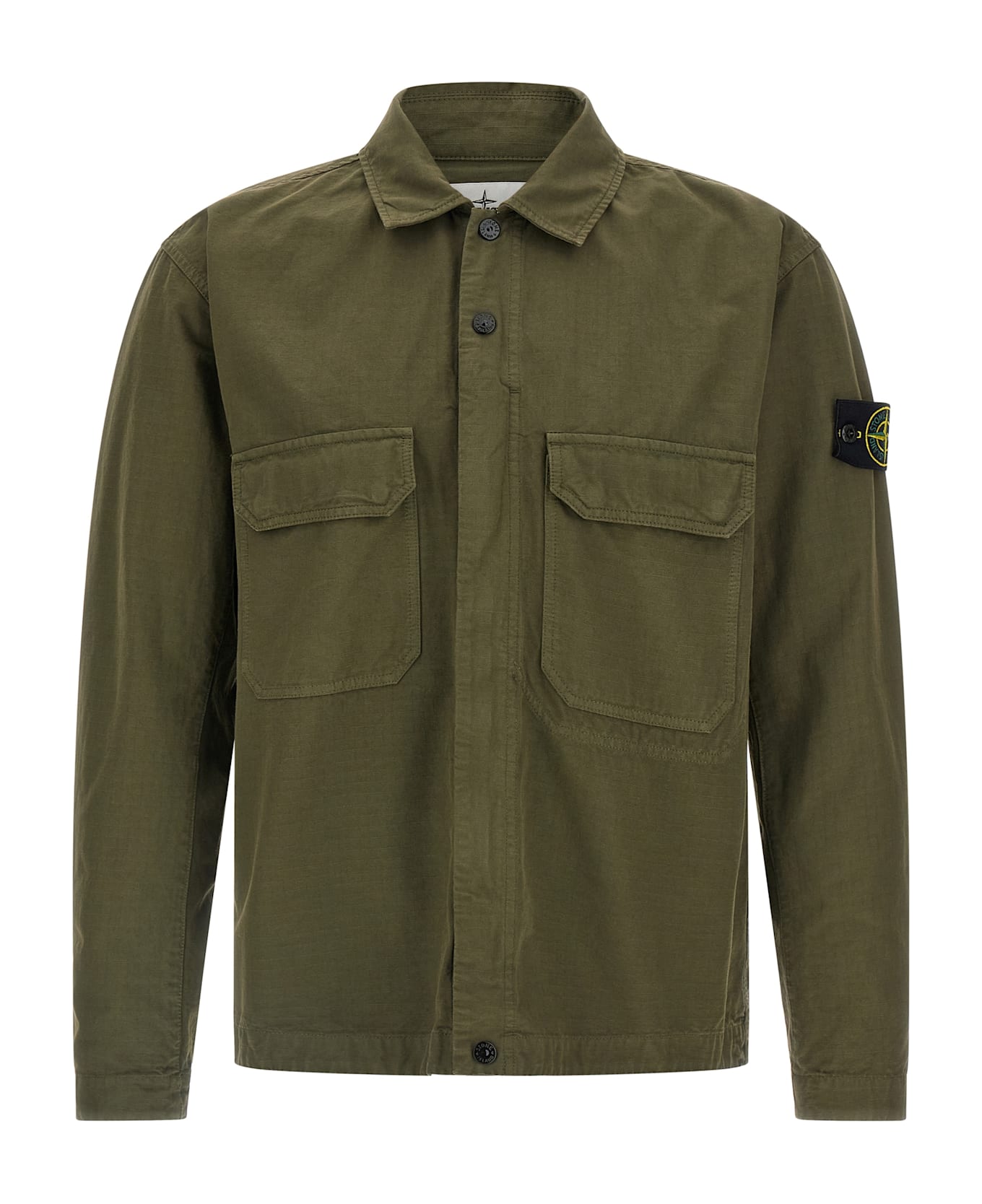 Stone Island Raw Cotton Overshirt - Green