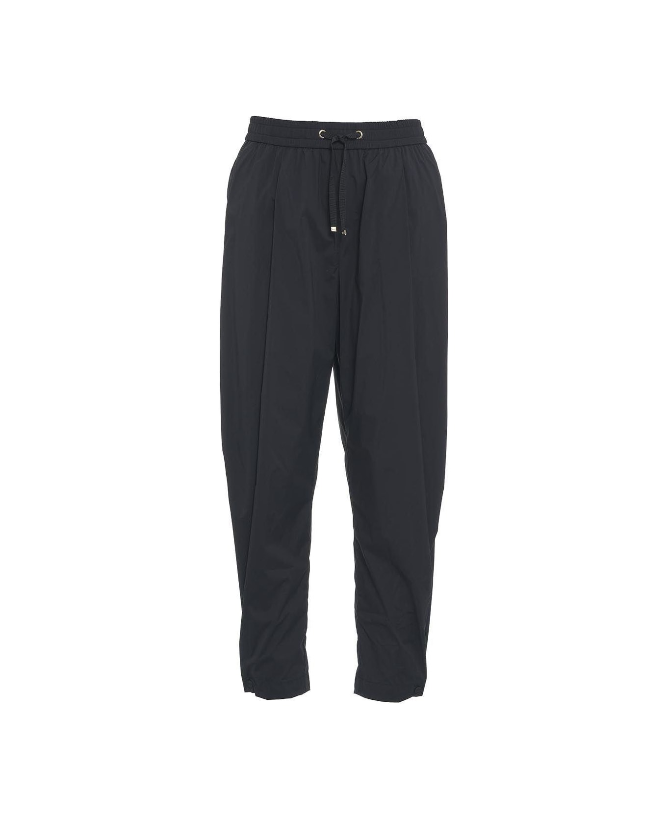 Herno Lightweight Drawstring Cropped Trousers - Black