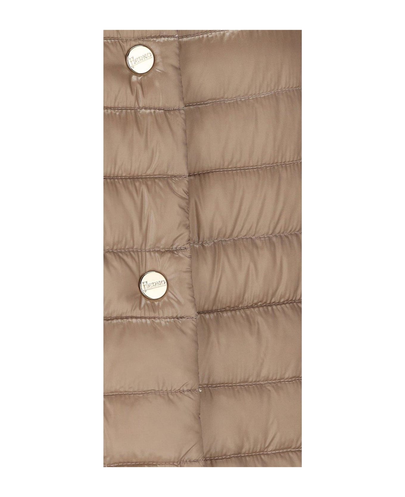 Herno Reversible Button-up Down Jacket - Tortora Chantilly